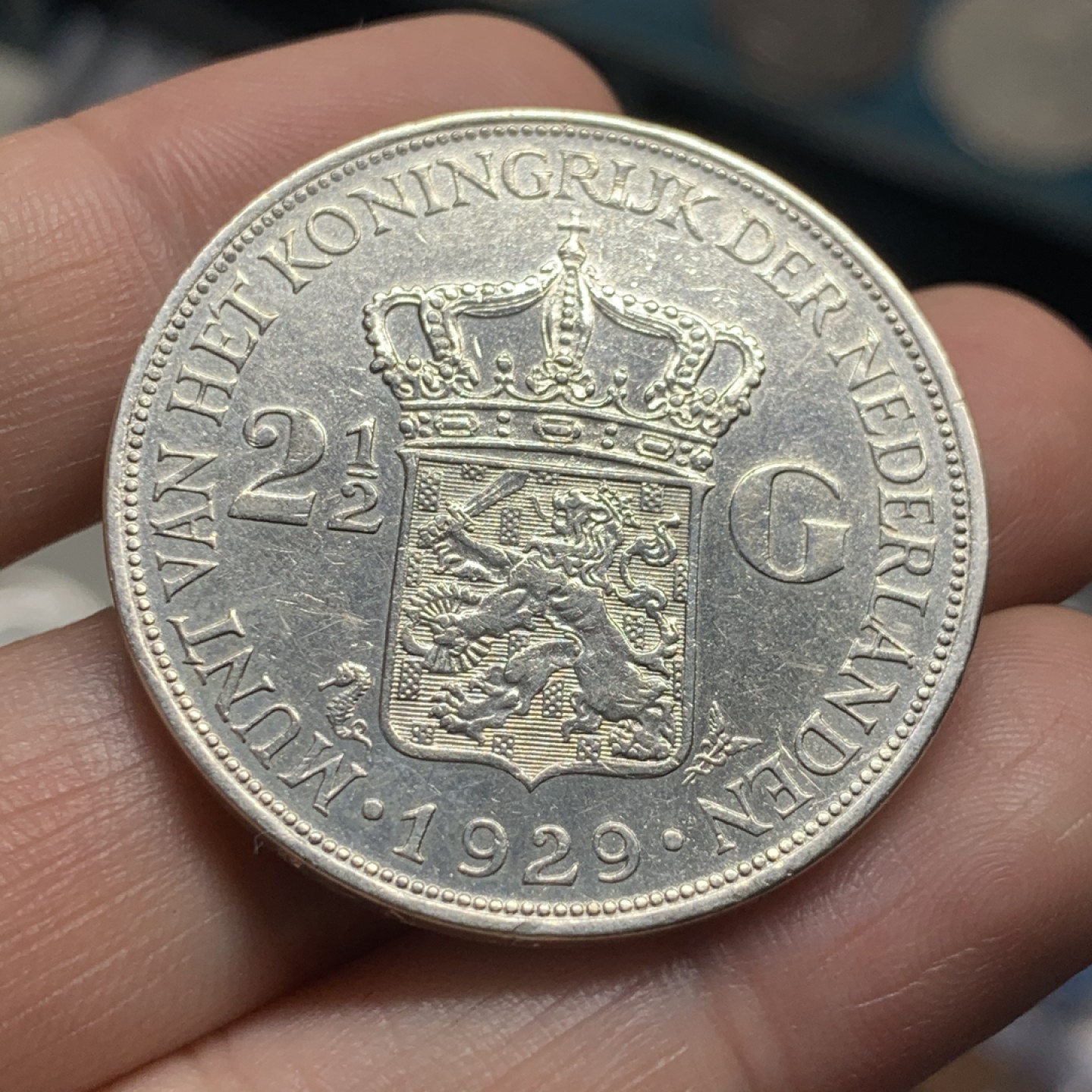 《竞宝斋》第52场-本周日，周一2场连拍（全场不限金额包邮） 1929年荷兰银币、威廉敏娜女王、2.5盾