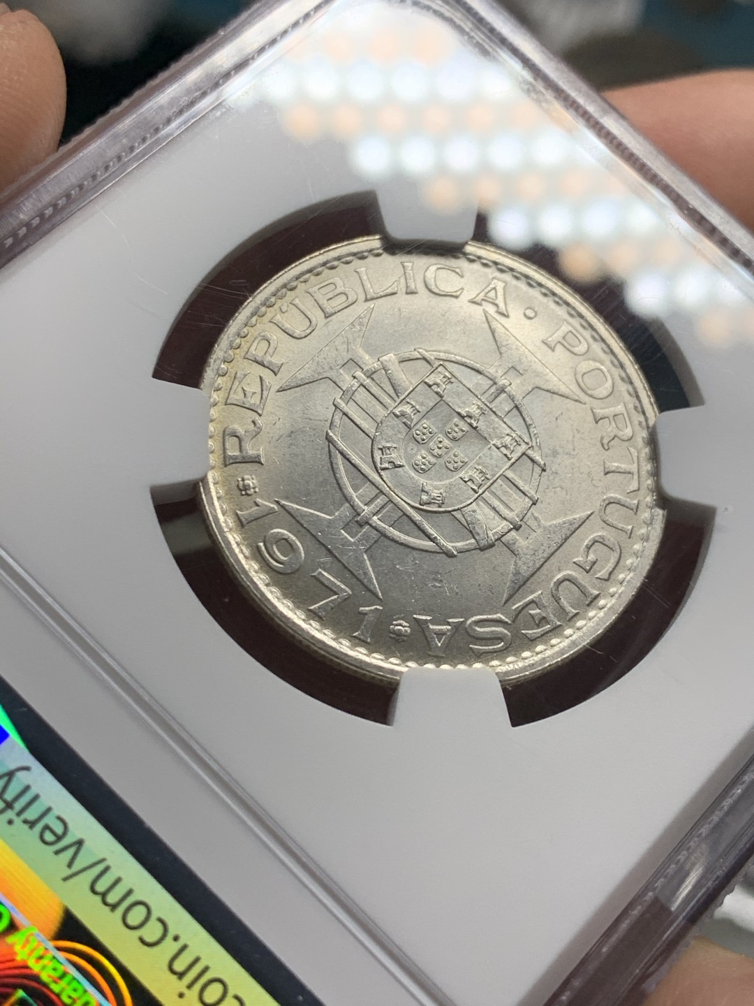 《竞宝斋》第52场-本周日，周一2场连拍（全场不限金额包邮） ngc-ms64 澳门1971年银币 非常漂亮的高分澳门银币 未来的潜力品种