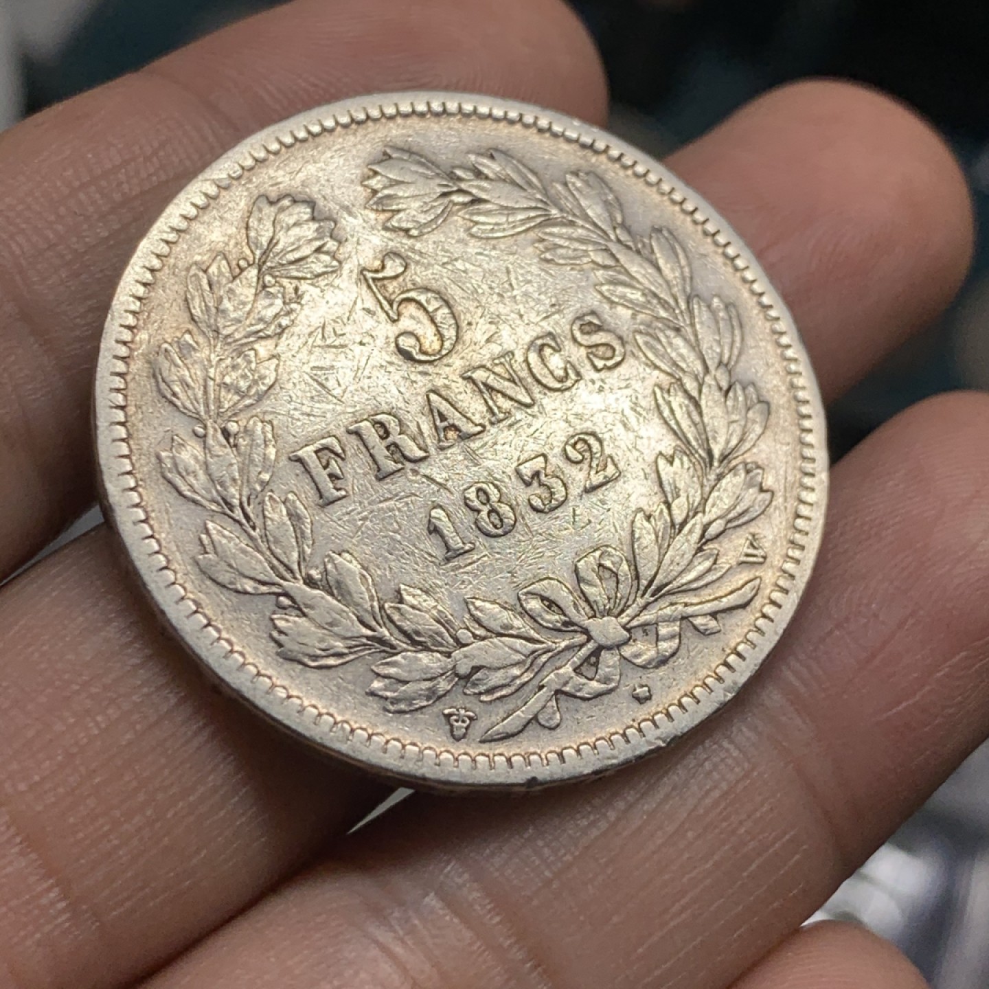 《竞宝斋》第52场-本周日，周一2场连拍（全场不限金额包邮） 1832年法国菲利普一世银币、5法郎