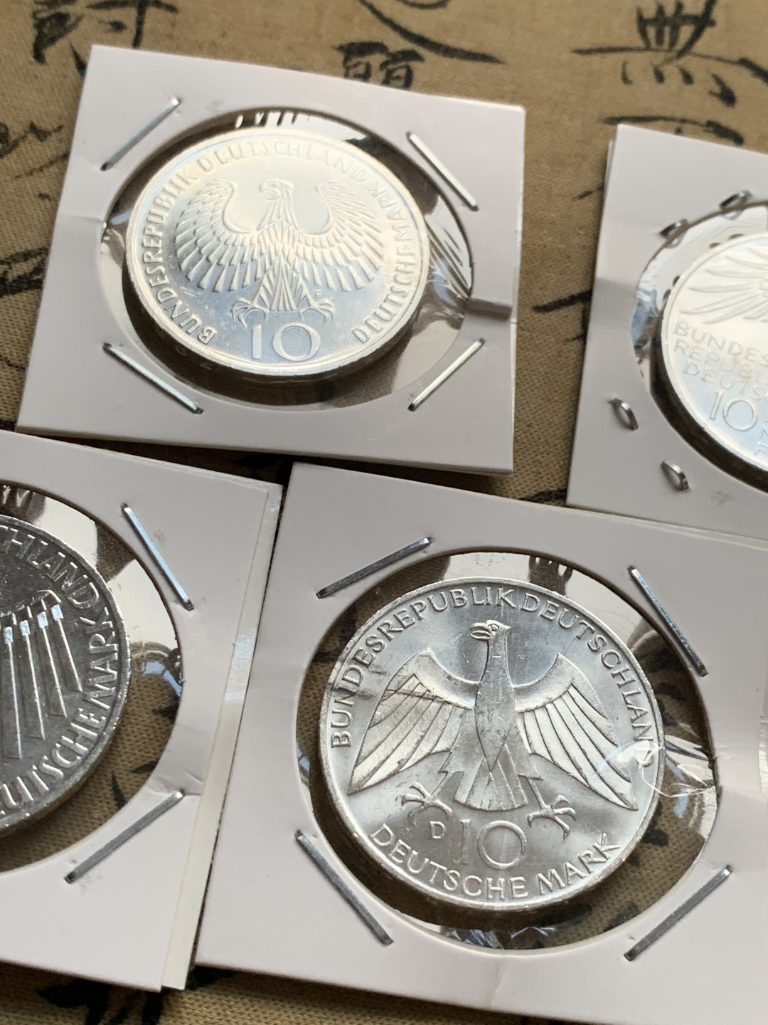 《竞宝斋》第52场-本周日，周一2场连拍（全场不限金额包邮） 1972年德国慕尼黑奥运会纪念银币5枚一套 UNC好品相