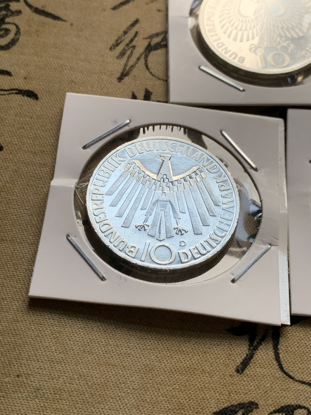 《竞宝斋》第52场-本周日，周一2场连拍（全场不限金额包邮） 1972年德国慕尼黑奥运会纪念银币5枚一套 UNC好品相