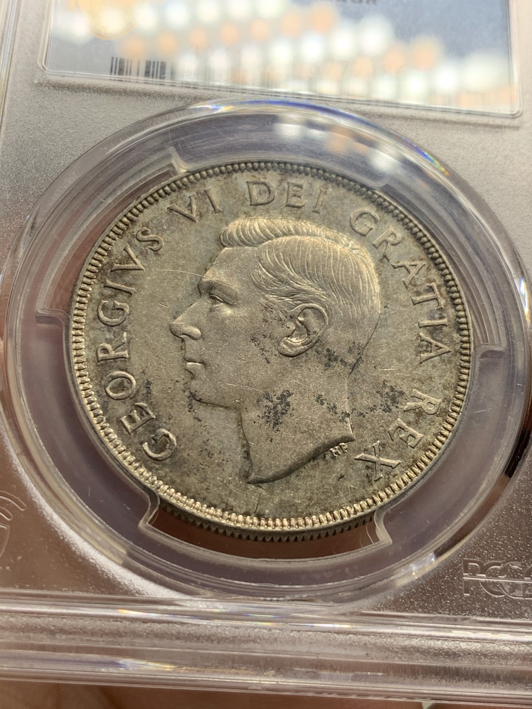 《竞宝斋》第52场-本周日，周一2场连拍（全场不限金额包邮） 1952年加拿大乔治六世划船银币 pcgs58分  划船热门品种 