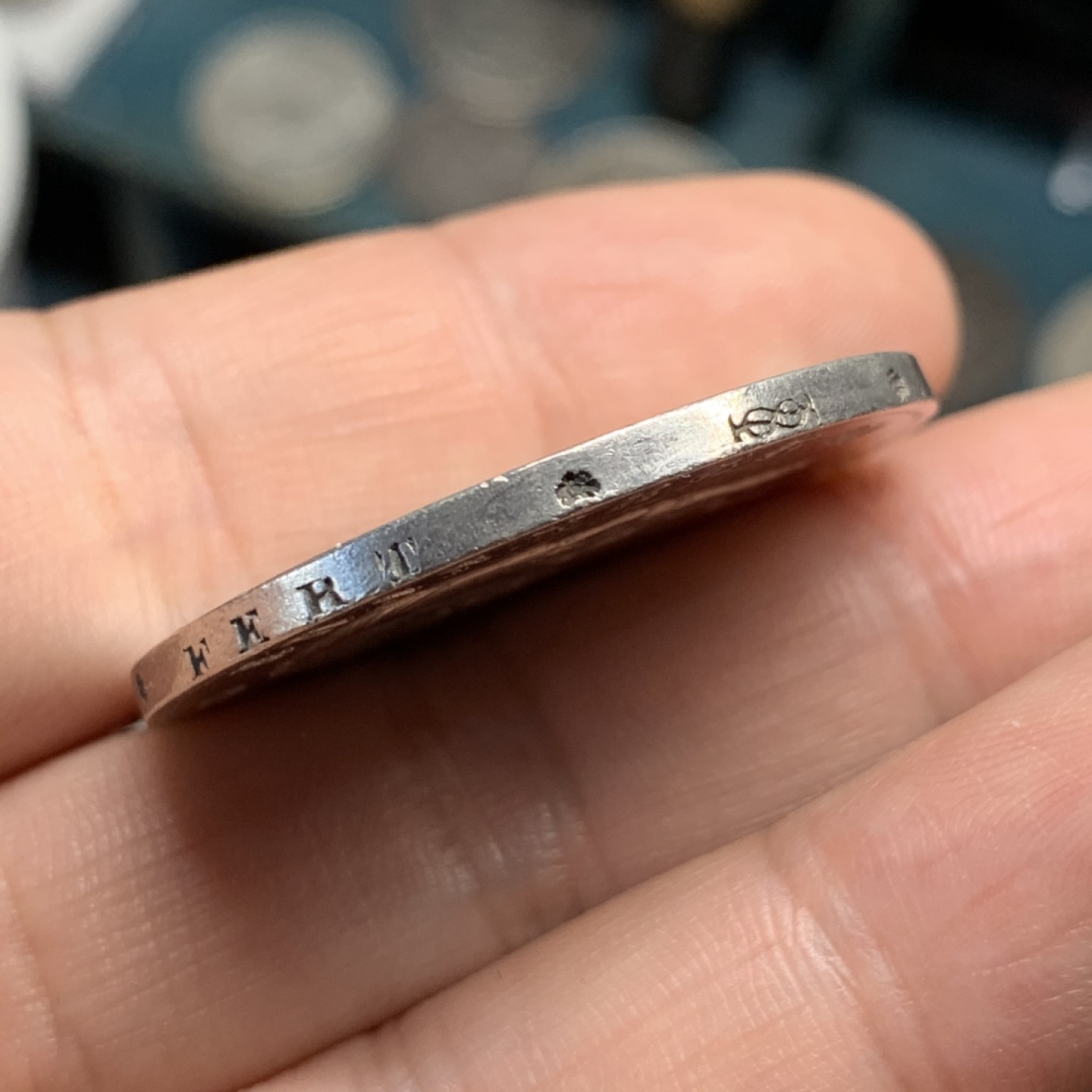 《竞宝斋》第52场-本周日，周一2场连拍（全场不限金额包邮） 1874年意大利王国银币、伊曼纽尔二世、5里拉