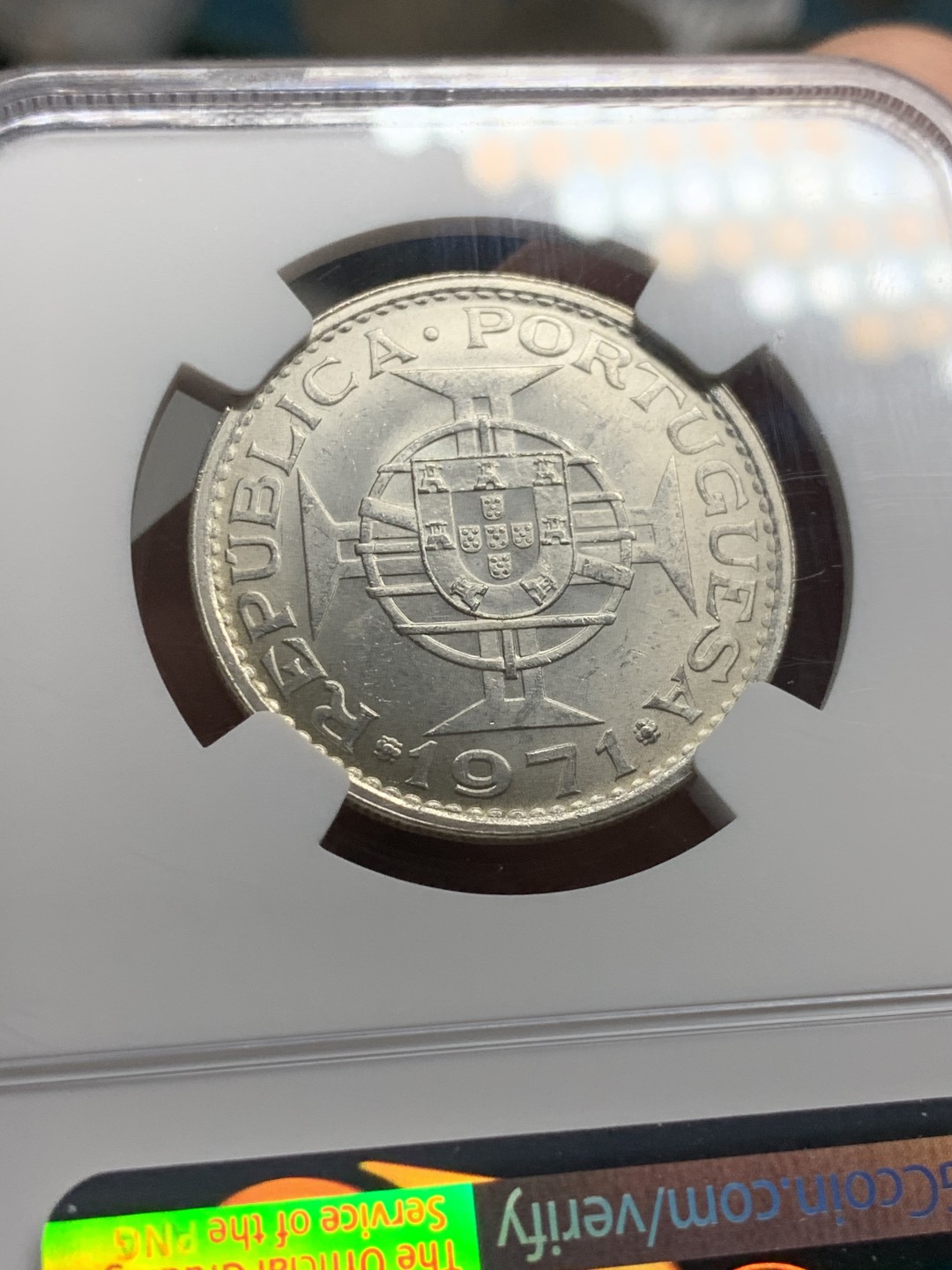 《竞宝斋》第52场-本周日，周一2场连拍（全场不限金额包邮） ngc-ms64 澳门1971年银币 非常漂亮的高分澳门银币 未来的潜力品种