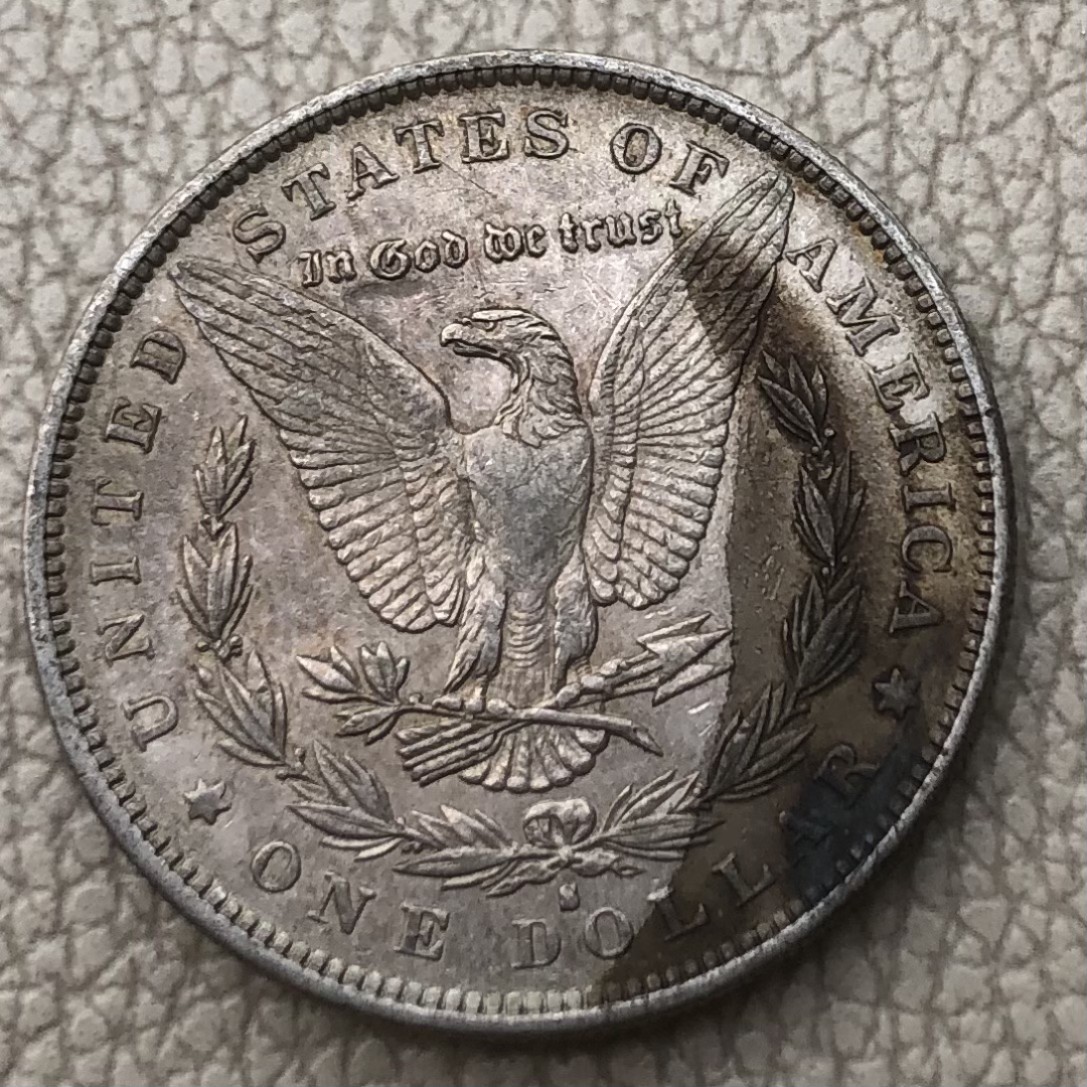 【保诚微拍】第28期 外国老银币【马剑、摩根主场】 美国 1891年S版 摩根 1美元 克朗型 大银币 （26.8克 0.9银）