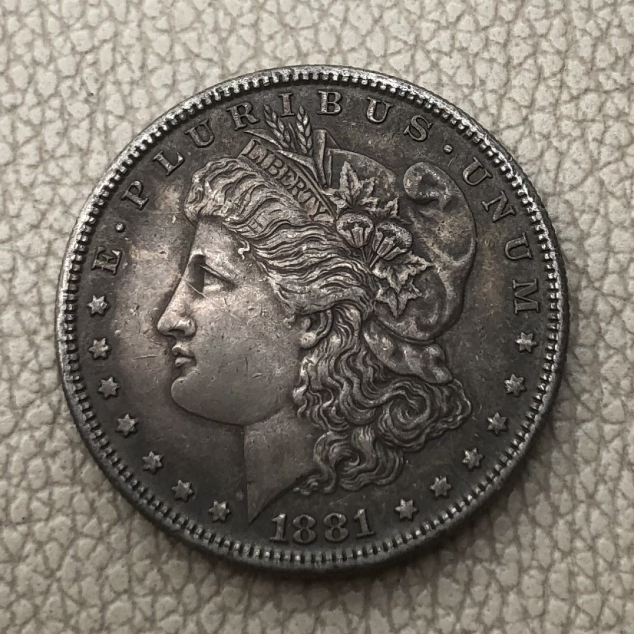 【保诚微拍】第28期 外国老银币【马剑、摩根主场】 美国 1881年S版 摩根 1美元 克朗型 大银币 （26.8克 0.9银）