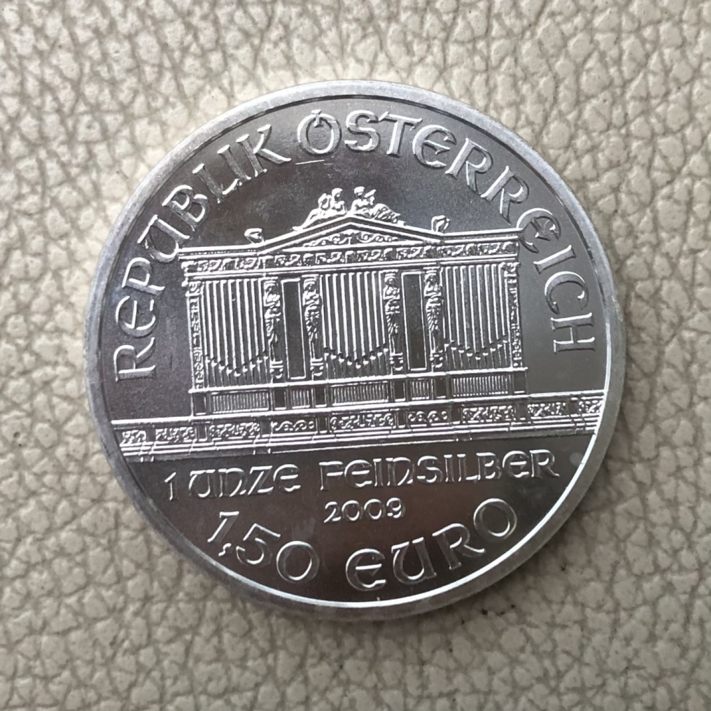【保诚微拍】第28期 外国老银币【马剑、摩根主场】 【投资银币】奥地利 2009年爱乐团 投资银币（1盎司31.1克，99.9%银）