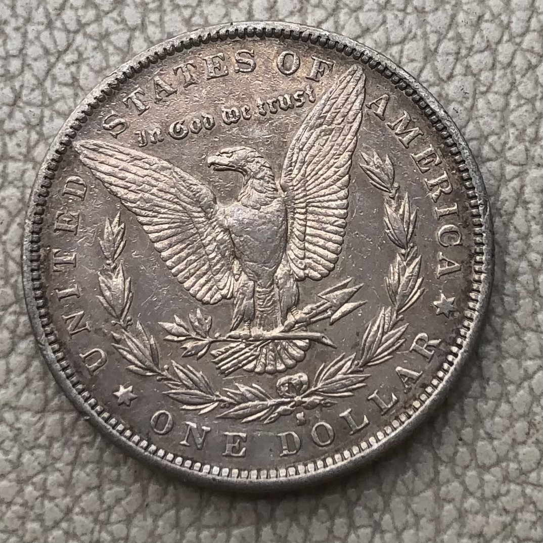 【保诚微拍】第28期 外国老银币【马剑、摩根主场】 美国 1890年S版 摩根 1美元 克朗型 大银币 （26.8克 0.9银）