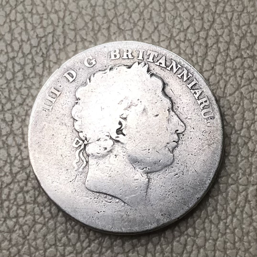 【保诚微拍】第28期 外国老银币【马剑、摩根主场】 英国 乔治三世 1818-20年 克朗 马剑 大银币 （28克，92.5%银）VF-