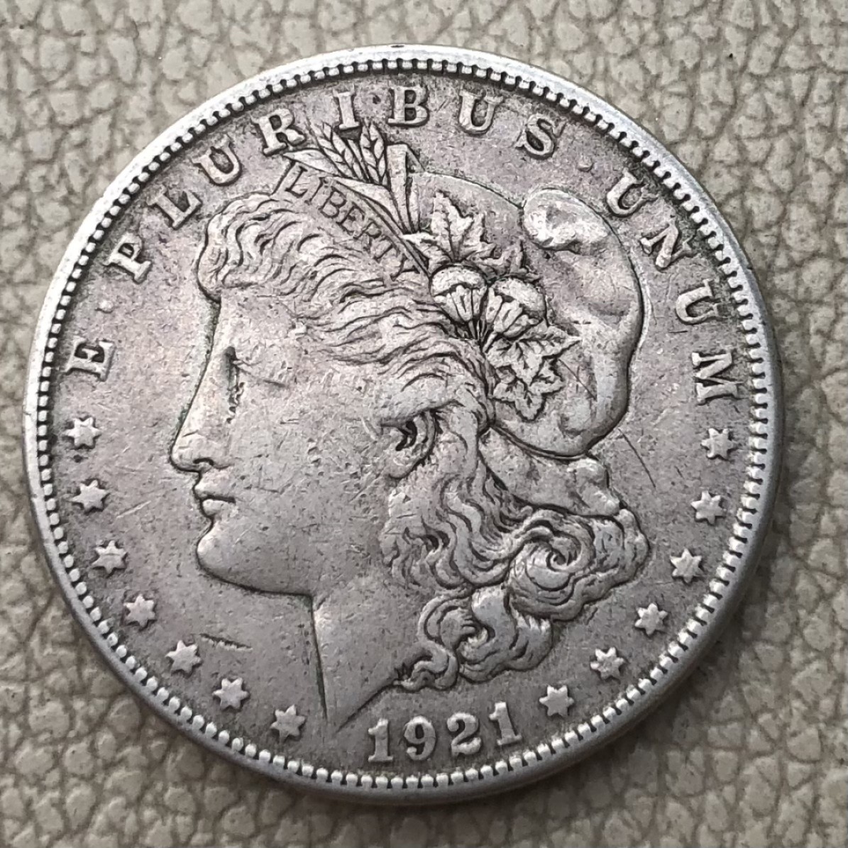 【保诚微拍】第28期 外国老银币【马剑、摩根主场】 美国 1921年S版  摩根 1美元 克朗型 大银币 （26.8克 0.9银）