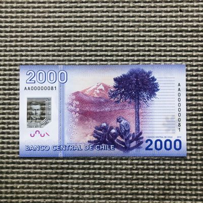 🇨🇱智利2021年5000比索，2020年1000比索，AA首发冠小号 - 2012年2000比索 首发冠+小号 AA00000081