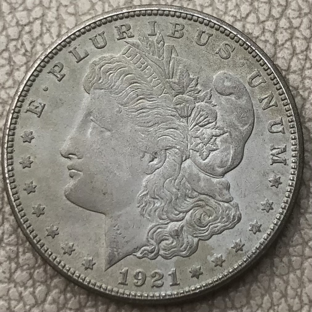 【保诚微拍】第28期 外国老银币【马剑、摩根主场】 美国 1921年 摩根 1美元 克朗型 大银币 （26.8克 0.9银）