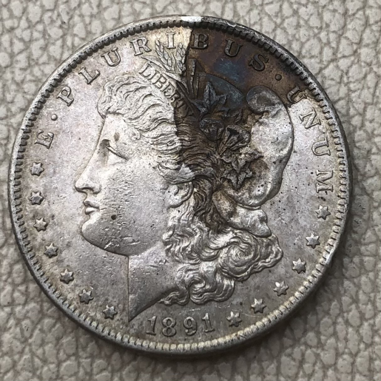 【保诚微拍】第28期 外国老银币【马剑、摩根主场】 美国 1891年S版 摩根 1美元 克朗型 大银币 （26.8克 0.9银）