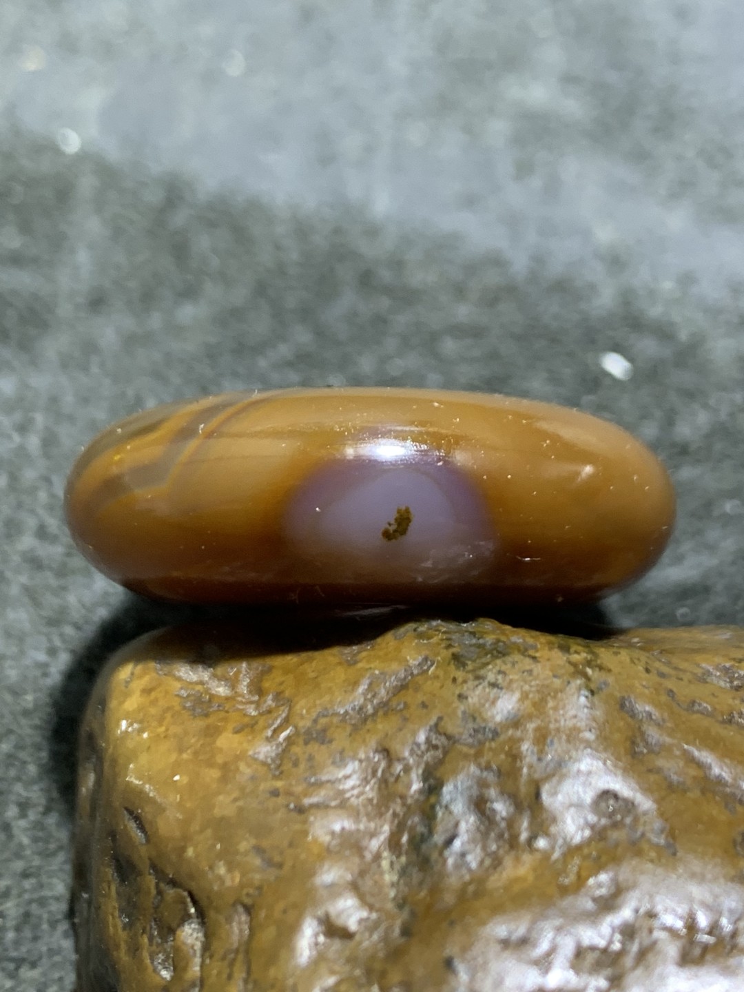 精美高玉化巴西缠丝玛瑙平安扣一个，