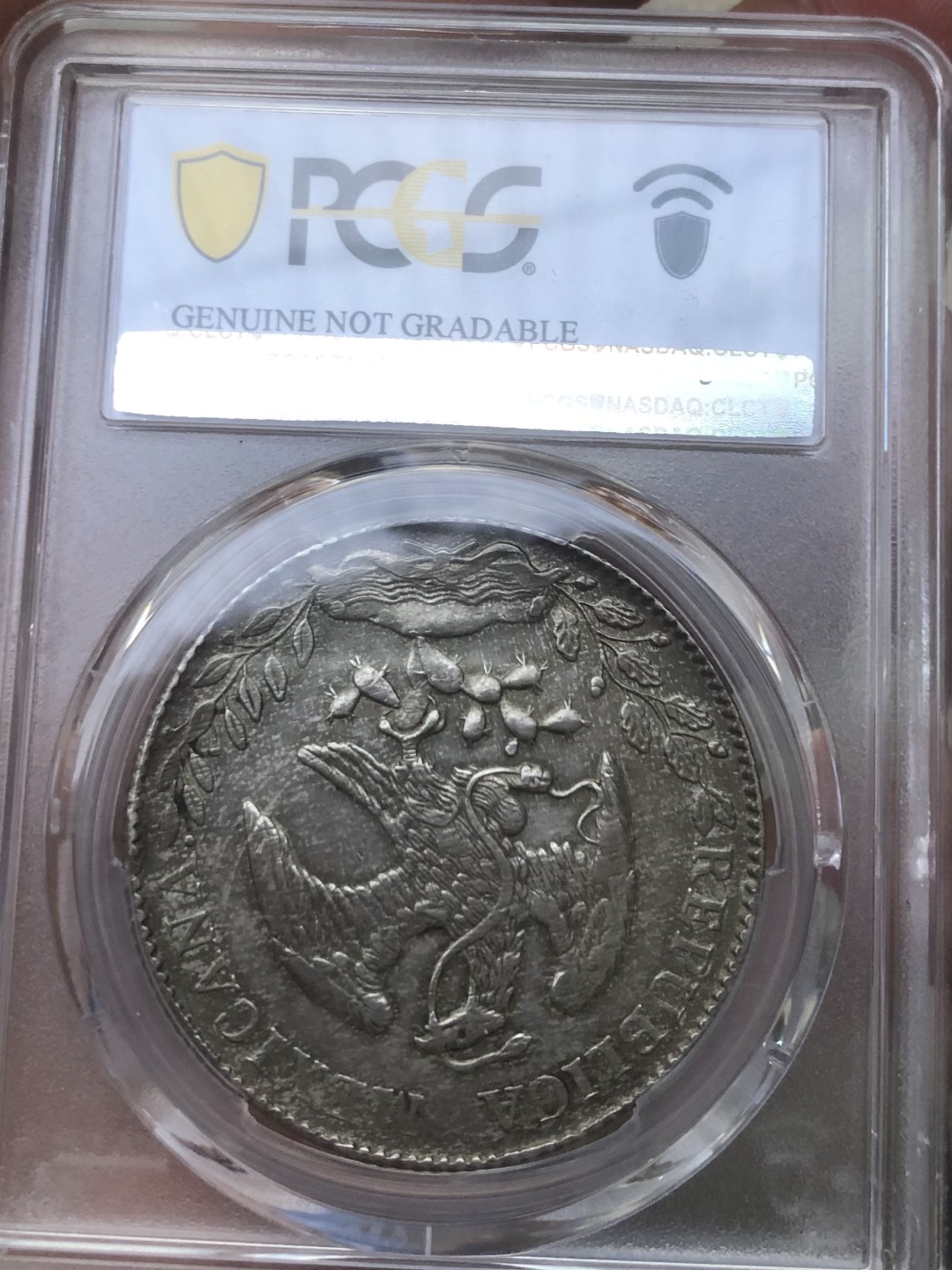 【保诚微拍】第28期 外国老银币【马剑、摩根主场】 【PCGS AU】墨西哥 1897年-Mo-AM 8 reales 鹰洋 完美黑包浆