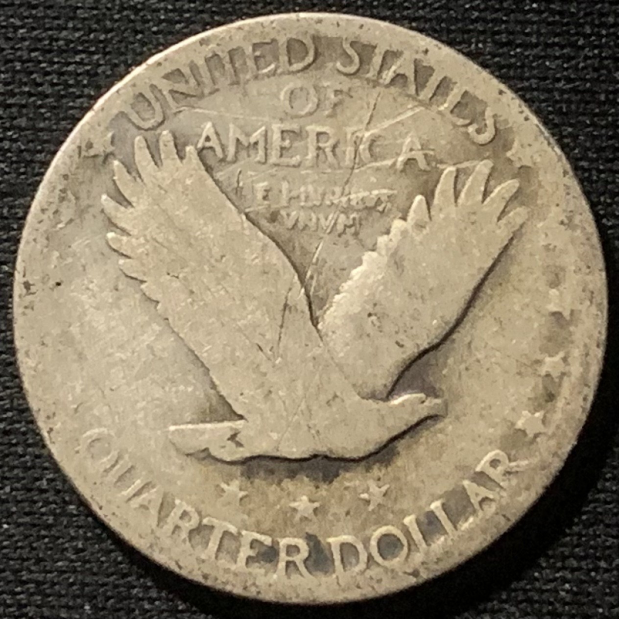 紫瑗钱币——第196期拍卖 美国 1927年 飞鹰 25美分 6.25克 0.9银