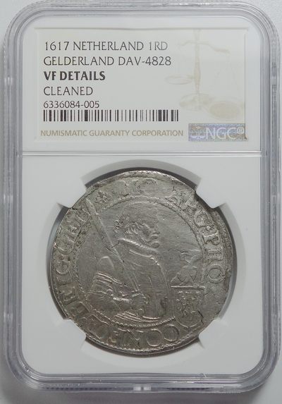 【雨安收藏】第013期 世界各国币章 0元起 晚上7:30 - 世界Netherlands	荷兰王国泰勒海尔德兰省1617年 NGC-VF