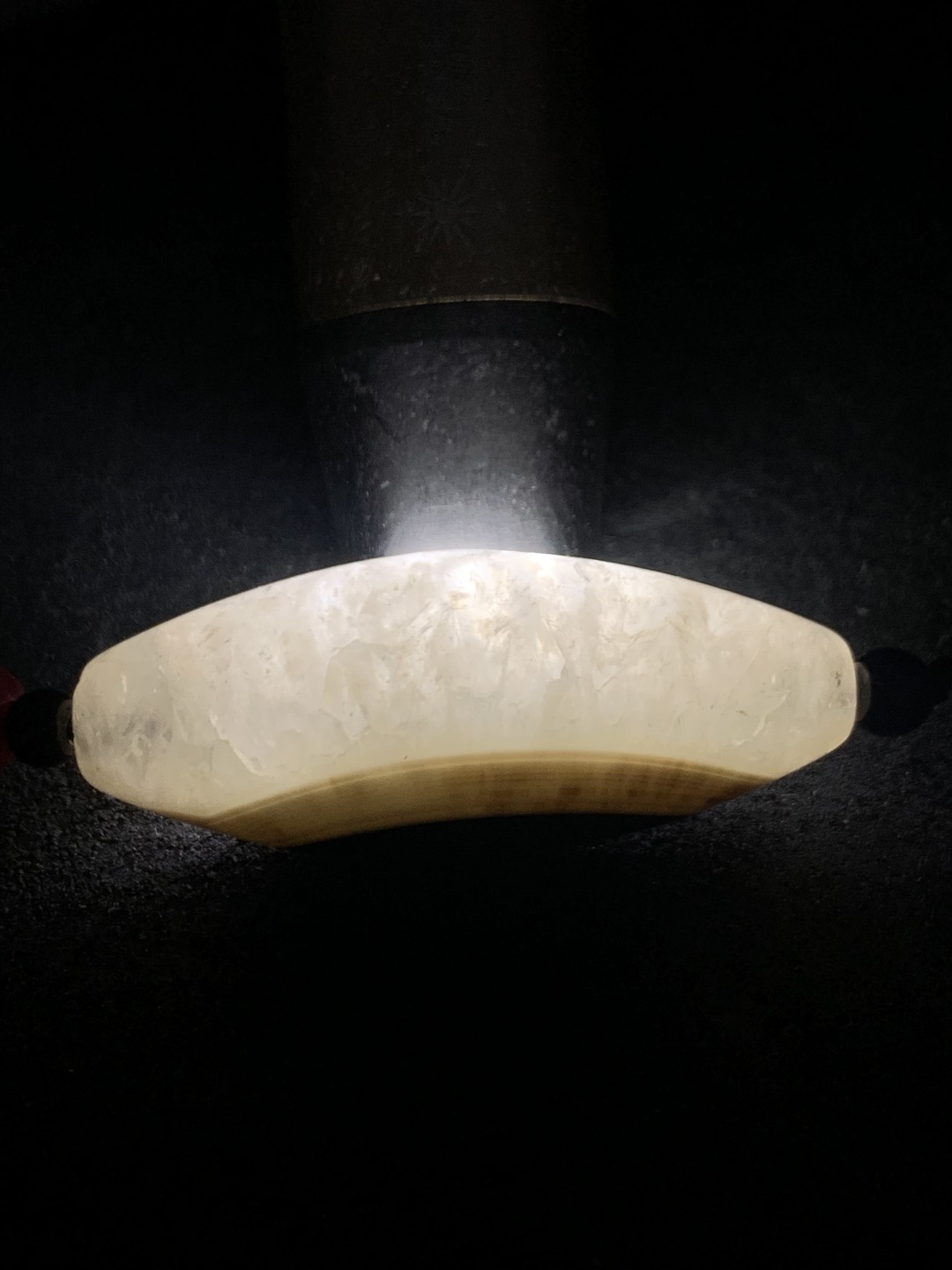 精美高玉化药师玛瑙天眼水晶大桶珠一颗，