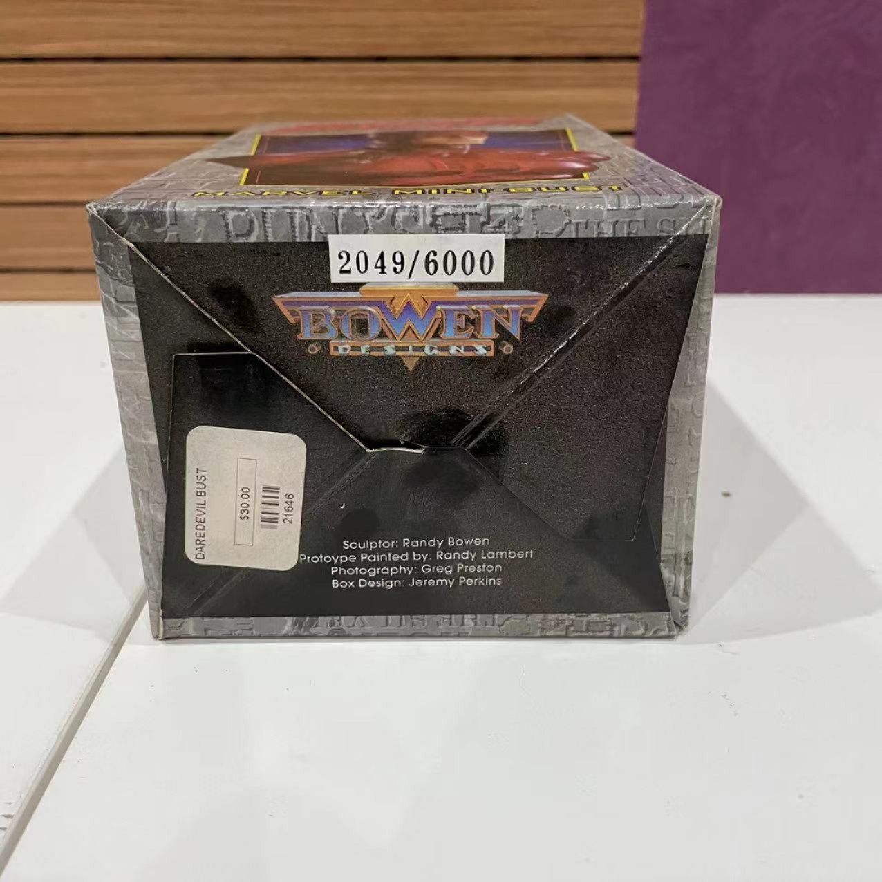 零元拍：2001年绝版老货！Bowen Designs 漫威 夜魔侠 胸像 雕像 全球限量6000，编号2049
