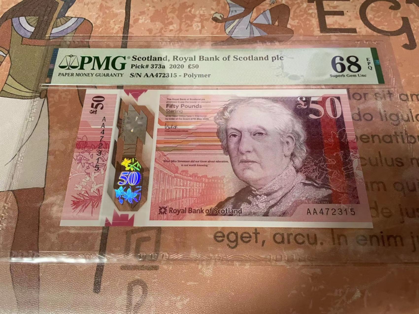 【Blue Auction】✨世界纸币精拍第180期（共73拍） 【AA冠】苏格兰 2020年50镑 PMG68EPQ 高分