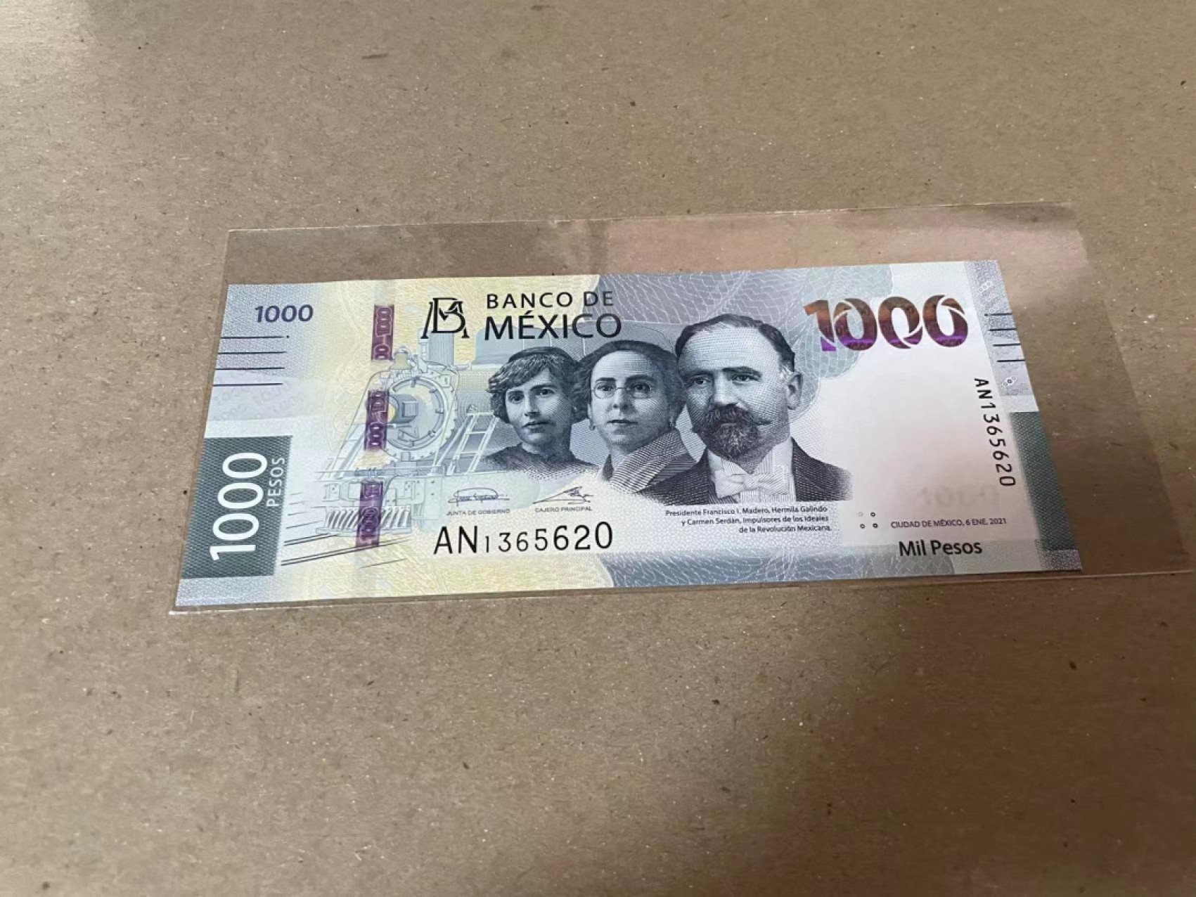 【Blue Auction】✨世界纸币精拍第180期（共73拍） 墨西哥2019(2020)年 1000比索 全新UNC