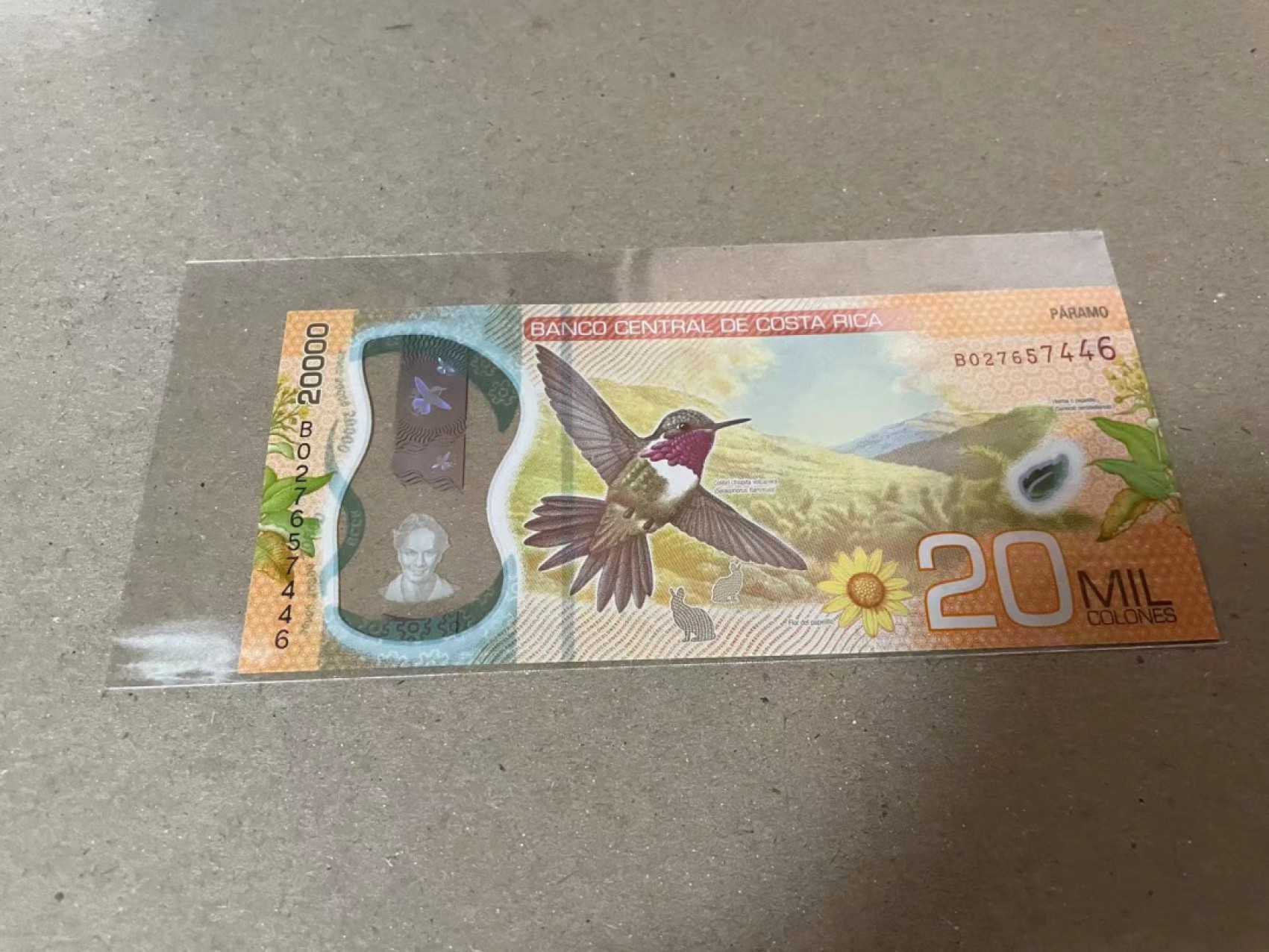 【Blue Auction】✨世界纸币精拍第180期（共73拍） 哥斯达黎加2020年20000科朗 塑料钞全新UNC 
