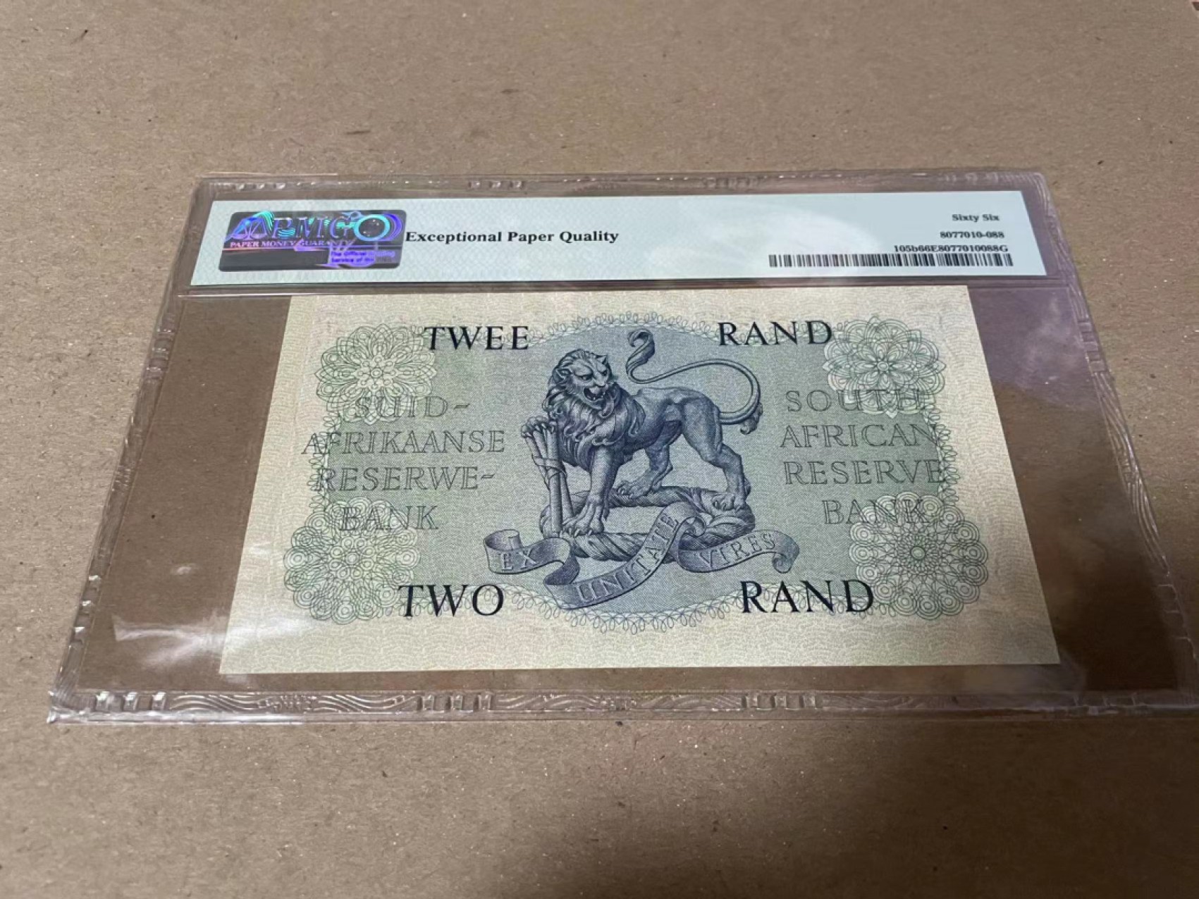 【Blue Auction】✨世界纸币精拍第180期（共73拍） 南非 1962-65年2兰特 PMG66EPQ