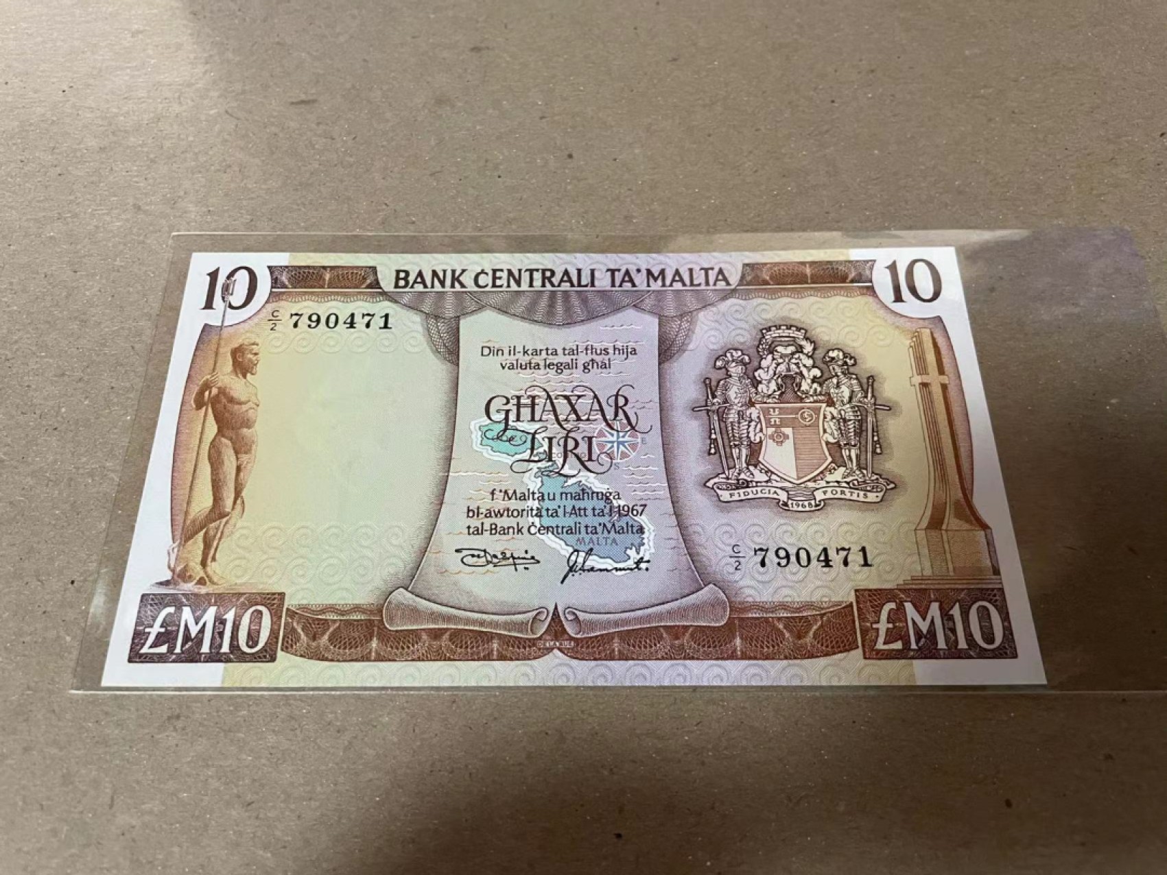 【Blue Auction】✨世界纸币精拍第180期（共73拍） 马耳他 彩背 1967年10里拉 品相如图 精美