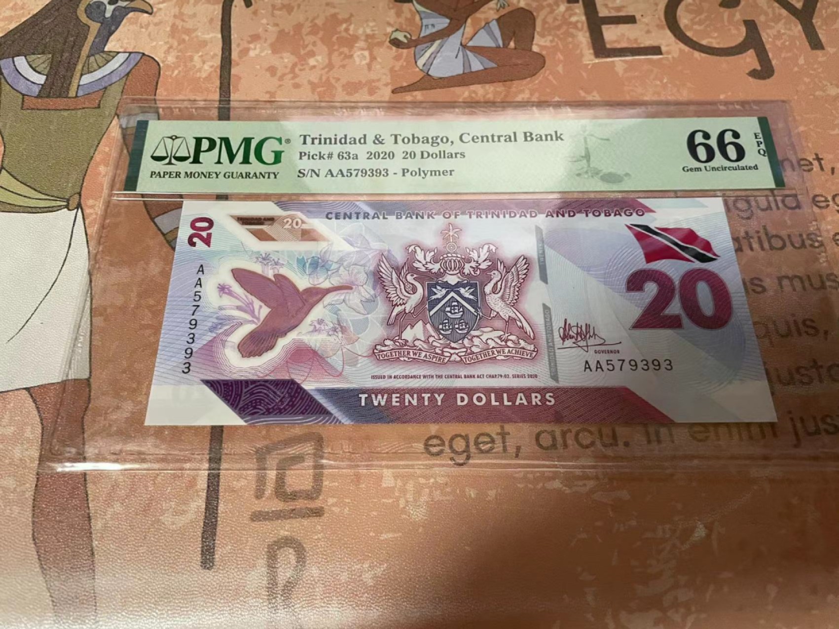 【Blue Auction】✨世界纸币精拍第180期（共73拍） 【AA冠】特立尼达和多巴哥 2020年20元 PMG66EPQ