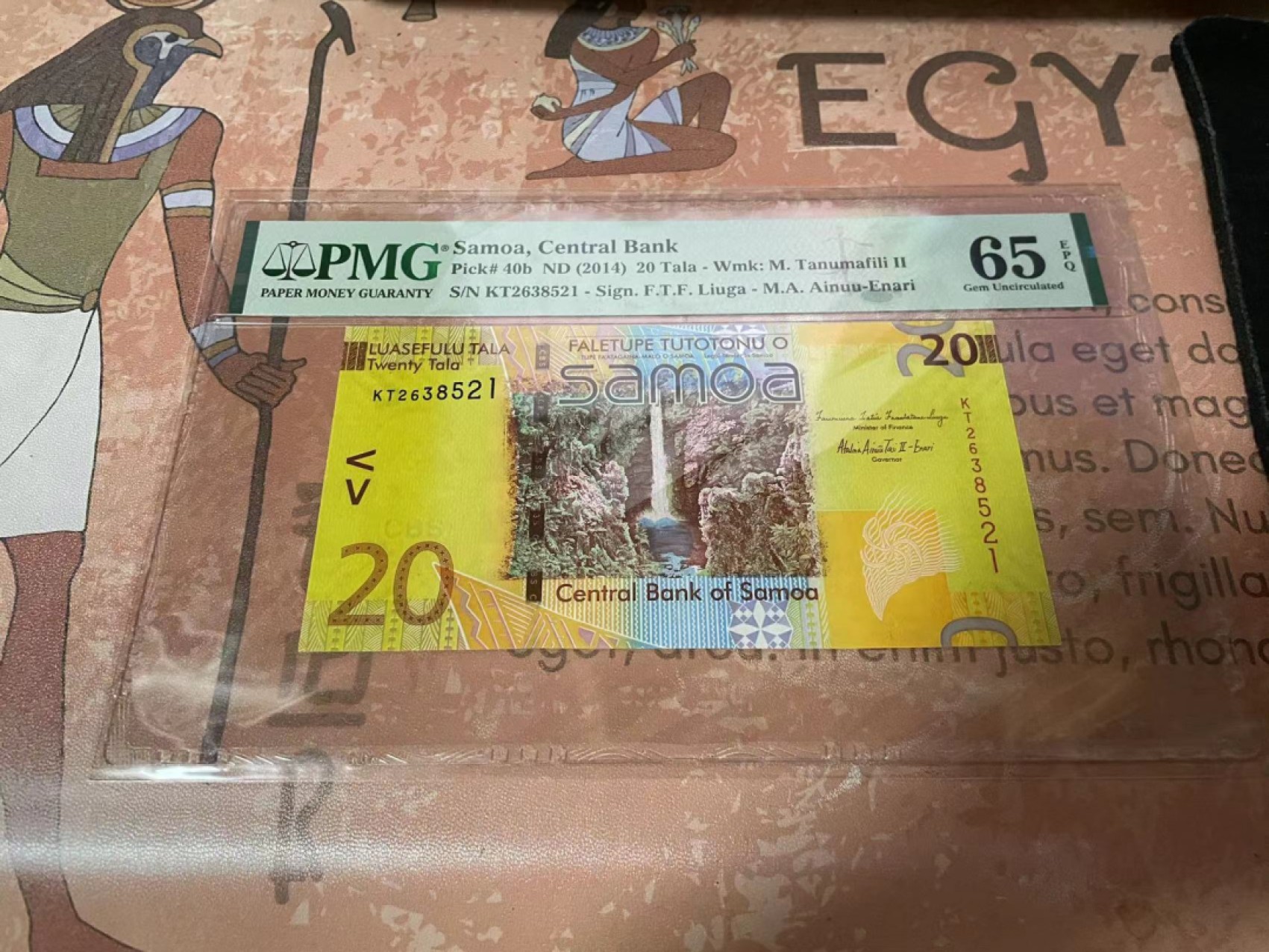 【Blue Auction】✨世界纸币精拍第180期（共73拍） 萨摩亚 2014年20塔拉 PMG65EPQ 