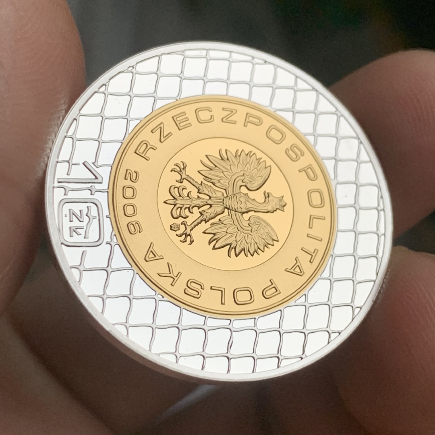 《竞宝斋》第53场（献给最美的劳动者，祝五一快乐！）-本周日，周一2场连拍（全场不限金额包邮） 波兰 2006年 世界杯 镀金双色 PROOF 银币 14克左右 32.1mm