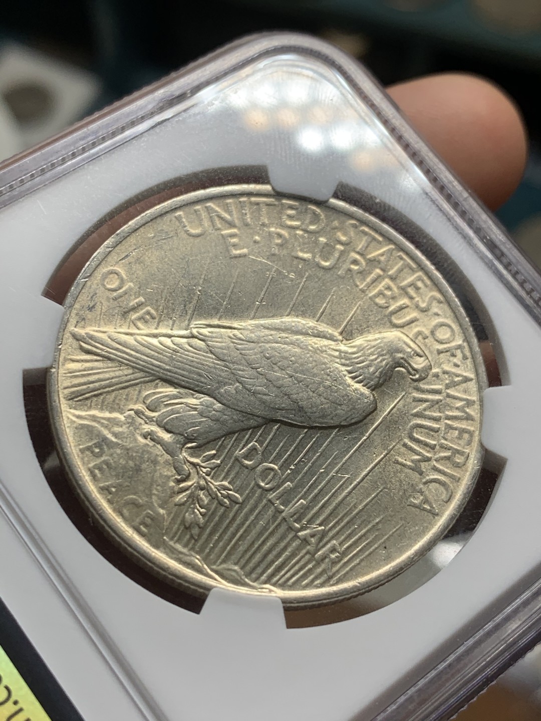 《竞宝斋》第53场（献给最美的劳动者，祝五一快乐！）-本周日，周一2场连拍（全场不限金额包邮） NGC MS61 美国1923年和平银币双面薄包浆 好状态