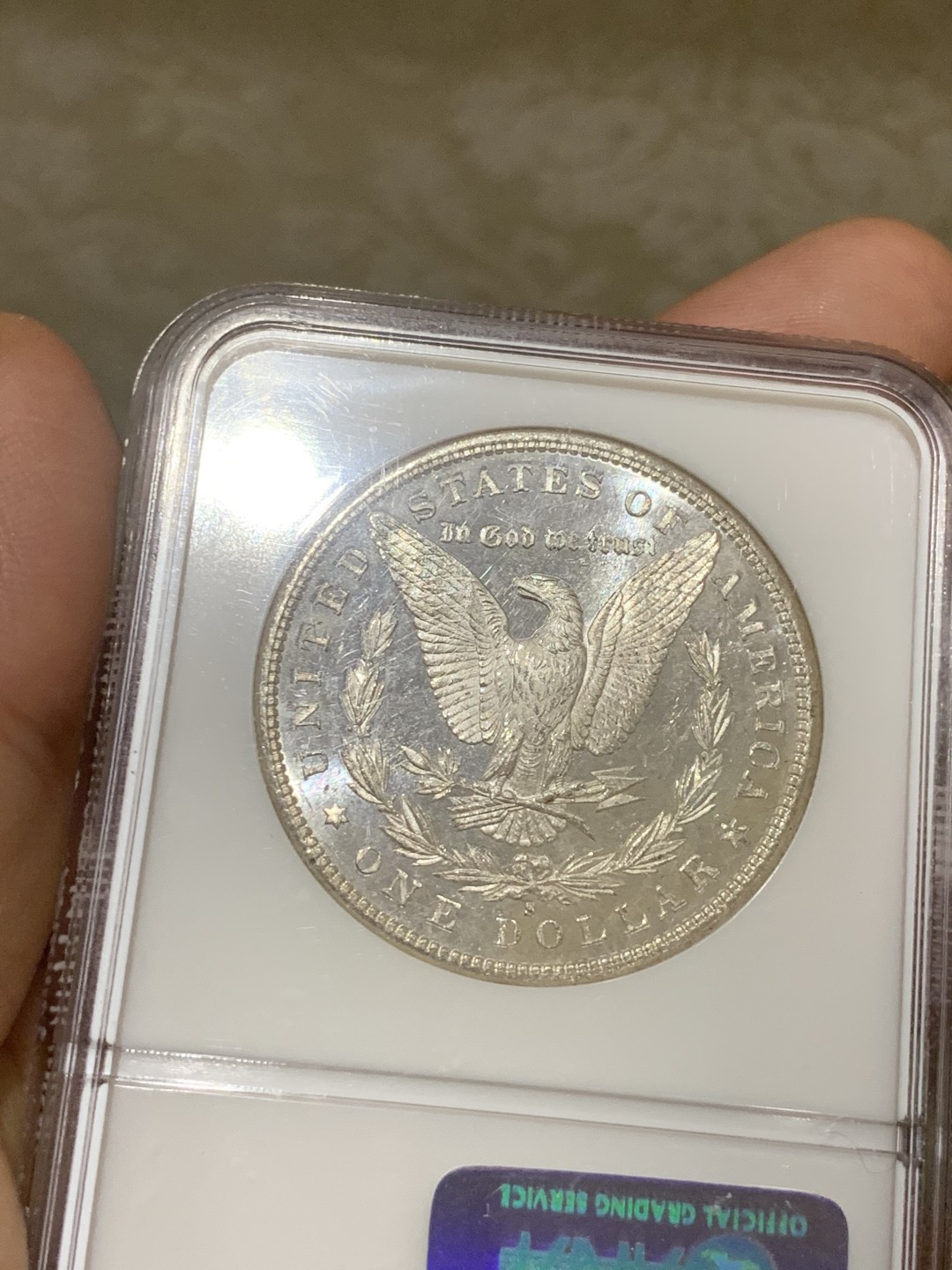 《竞宝斋》第53场（献给最美的劳动者，祝五一快乐！）-本周日，周一2场连拍（全场不限金额包邮） NGC MS63PL 美国1881年S版摩根一美元类精制PL标签