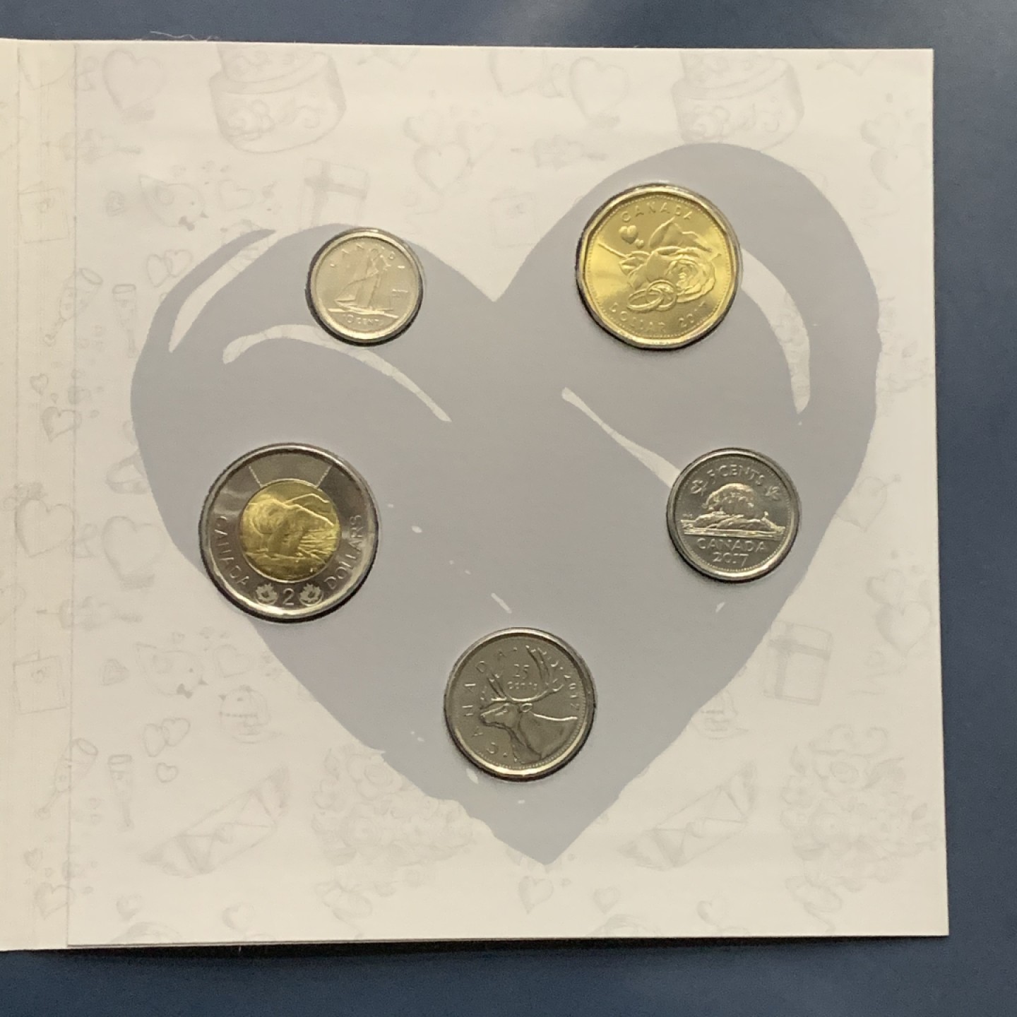 《竞宝斋》第53场（献给最美的劳动者，祝五一快乐！）-本周日，周一2场连拍（全场不限金额包邮） 2017年加拿大玫瑰戒指五枚套币卡装