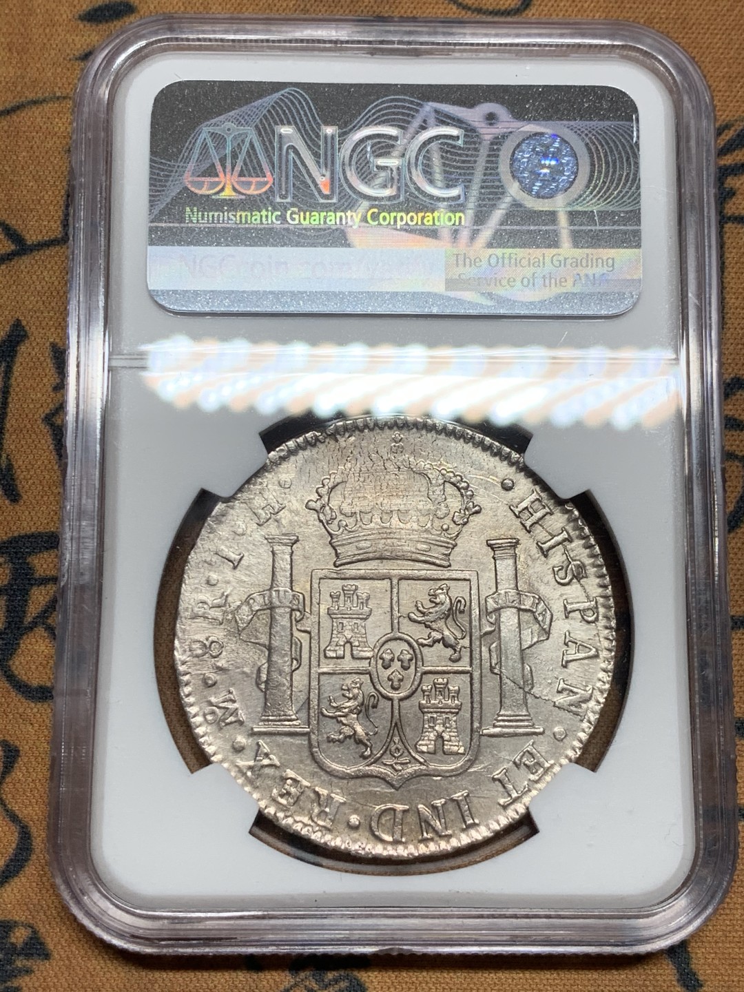 《竞宝斋》第53场（献给最美的劳动者，祝五一快乐！）-本周日，周一2场连拍（全场不限金额包邮） NGC-AUD  墨西哥双柱 费迪南七世  1809  8 里亚尔 过渡年份 臆造头像  原味深打   国外都是200刀起