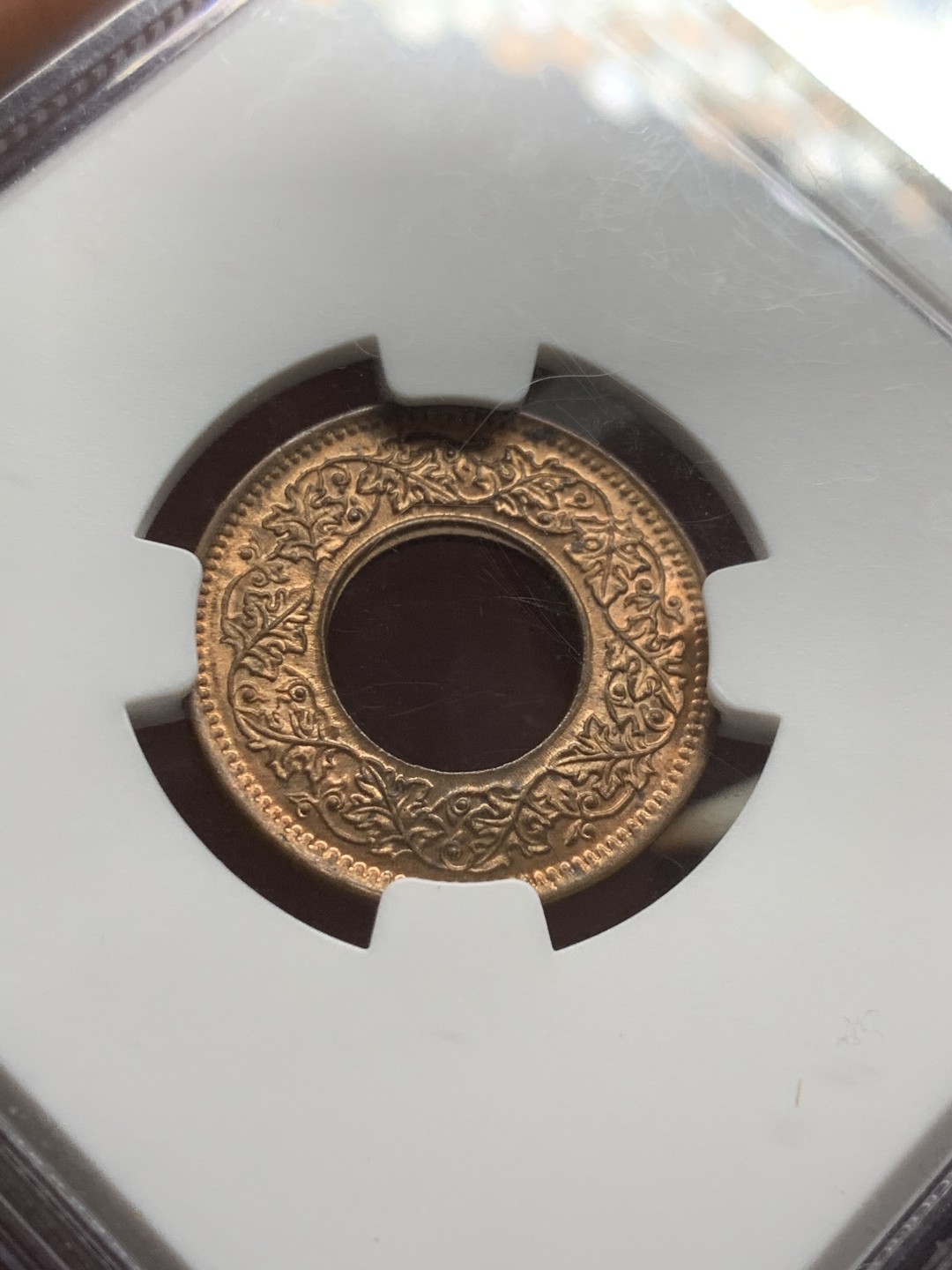 《竞宝斋》第53场（献给最美的劳动者，祝五一快乐！）-本周日，周一2场连拍（全场不限金额包邮） NGC MS65RB 英属印度1945年1派士铜币