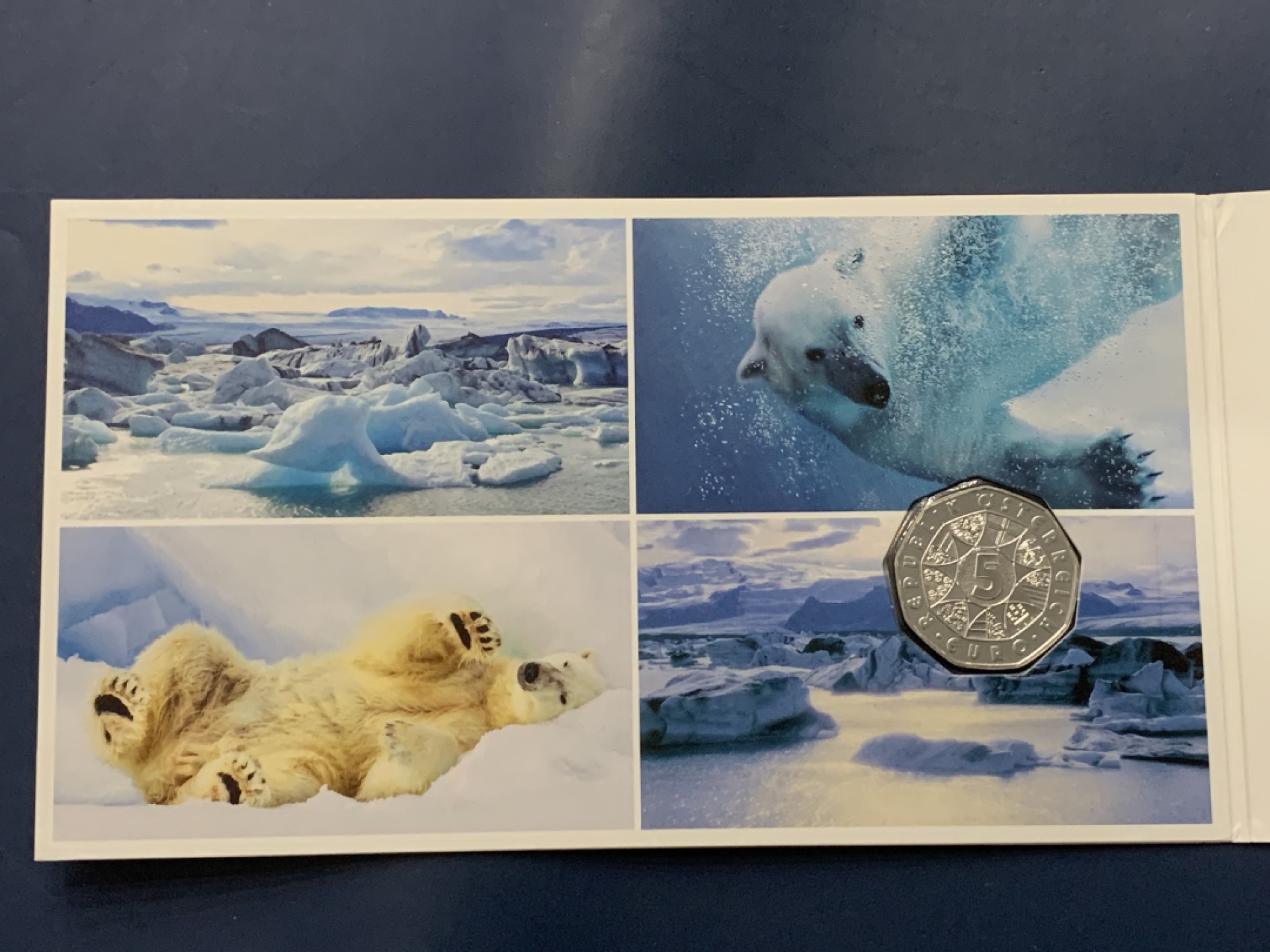 《竞宝斋》第53场（献给最美的劳动者，祝五一快乐！）-本周日，周一2场连拍（全场不限金额包邮） 2014年 奥地利 5欧元 银币 北极探险 卡装