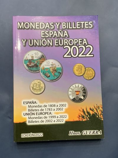 《竞宝斋》第53场（献给最美的劳动者，祝五一快乐！）-本周日，周一2场连拍（全场不限金额包邮） - 西班牙 2022年 钱币目录 包含属地，本土，现代币，纸币。将近500页的厚度。值得拥有