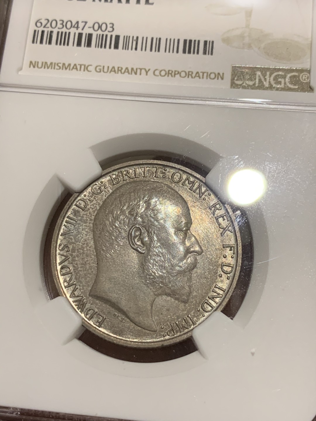 《竞宝斋》第53场（献给最美的劳动者，祝五一快乐！）-本周日，周一2场连拍（全场不限金额包邮） NGC PF62MATTE 英国1902年爱德华七世国王头像海神1弗洛林（2先令）精制银币