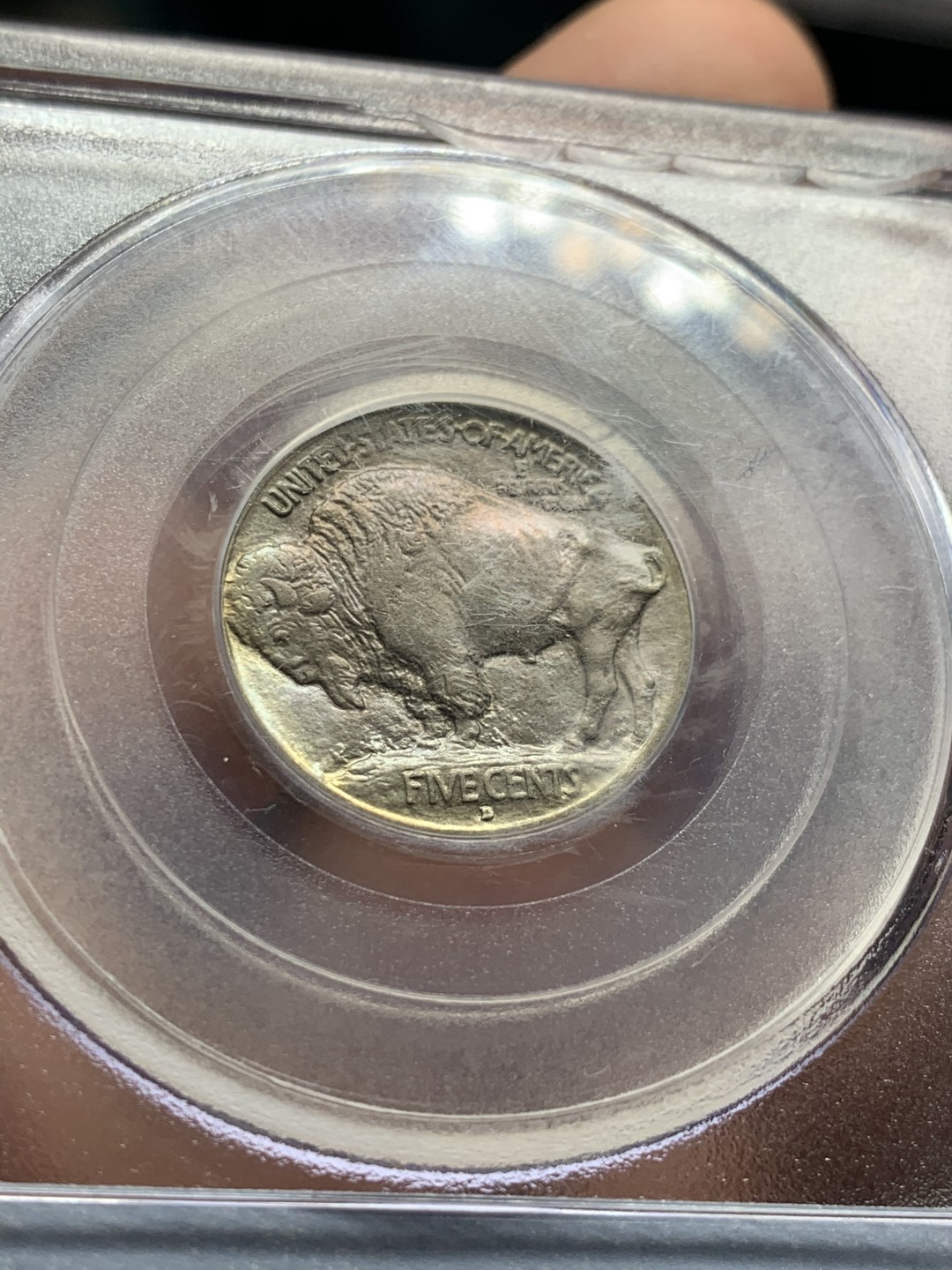 《竞宝斋》第53场（献给最美的劳动者，祝五一快乐！）-本周日，周一2场连拍（全场不限金额包邮） PCGS MS64 TYPE1美国1913年印第安人野牛5美分D版首发年份稀少版本非常见1938年D版 该币镍彩尤其野牛面 状态好 早期稀少白盒严评