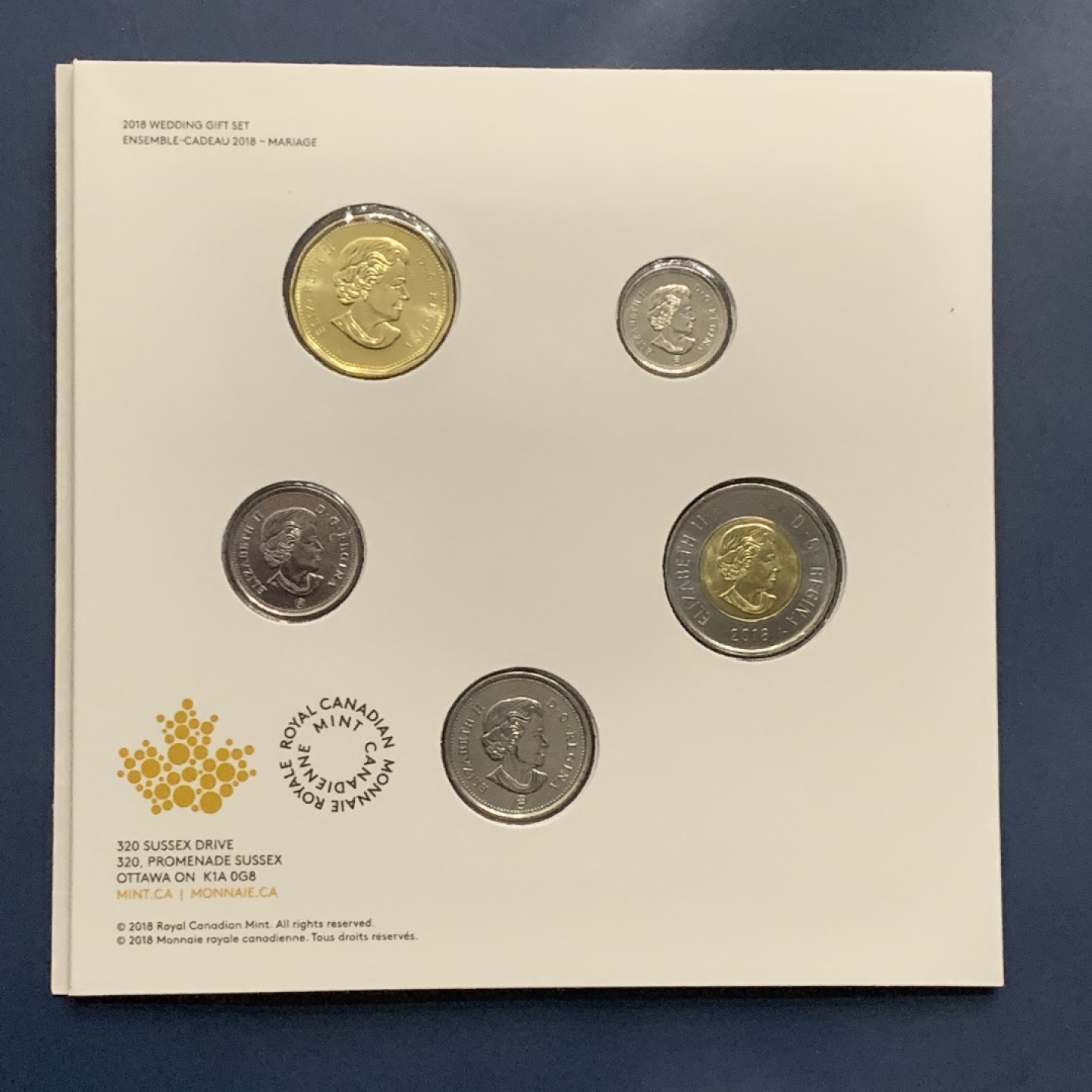 《竞宝斋》第53场（献给最美的劳动者，祝五一快乐！）-本周日，周一2场连拍（全场不限金额包邮） 2018年加拿大婚礼戒指五枚套币卡装