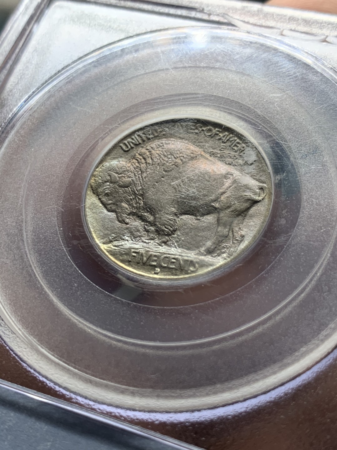 《竞宝斋》第53场（献给最美的劳动者，祝五一快乐！）-本周日，周一2场连拍（全场不限金额包邮） PCGS MS64 TYPE1美国1913年印第安人野牛5美分D版首发年份稀少版本非常见1938年D版 该币镍彩尤其野牛面 状态好 早期稀少白盒严评