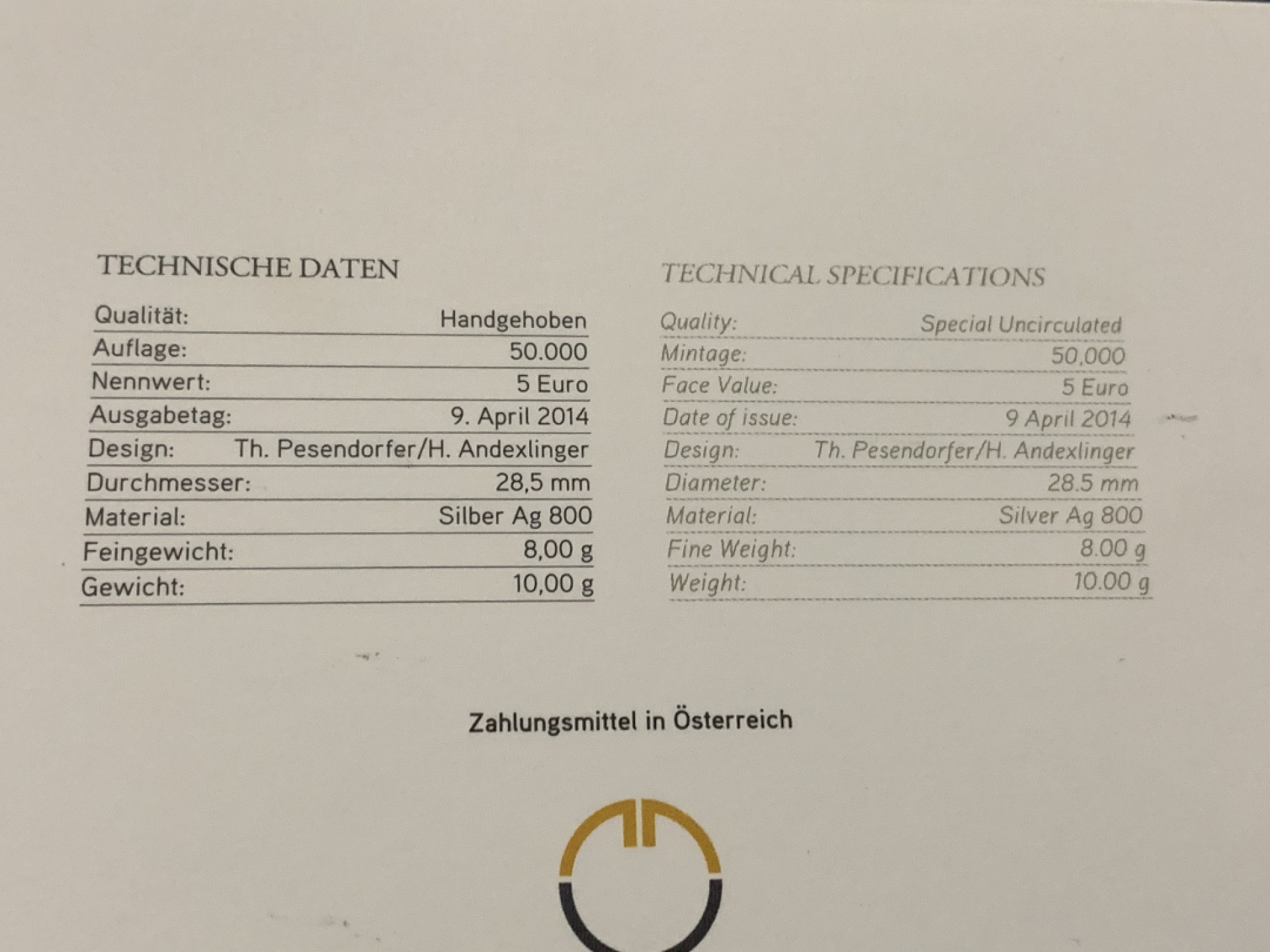 《竞宝斋》第53场（献给最美的劳动者，祝五一快乐！）-本周日，周一2场连拍（全场不限金额包邮） 2014年 奥地利 5欧元 银币 北极探险 卡装