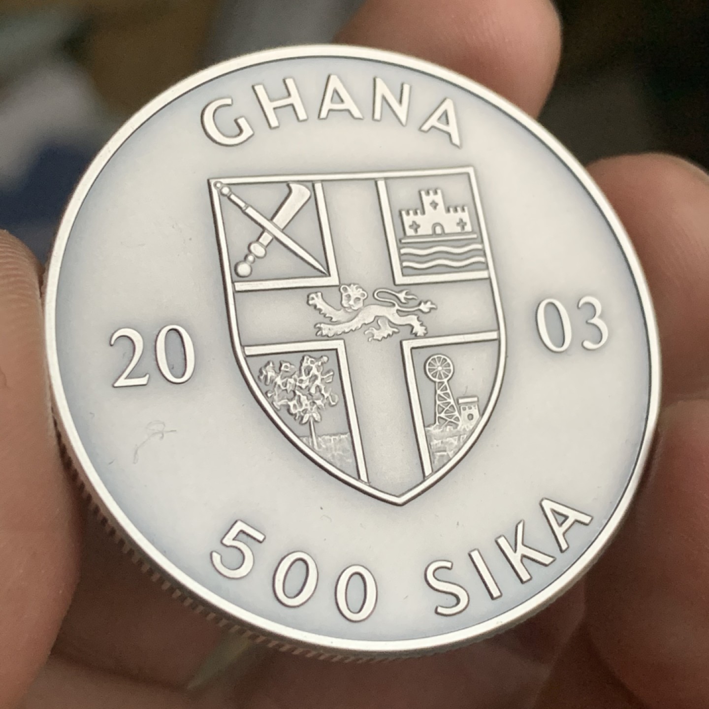 《竞宝斋》第53场（献给最美的劳动者，祝五一快乐！）-本周日，周一2场连拍（全场不限金额包邮） 加纳 2003 雅典奥运会 1盎司31.1克 999银  大银币，复古工艺，画面为古典式摔跤