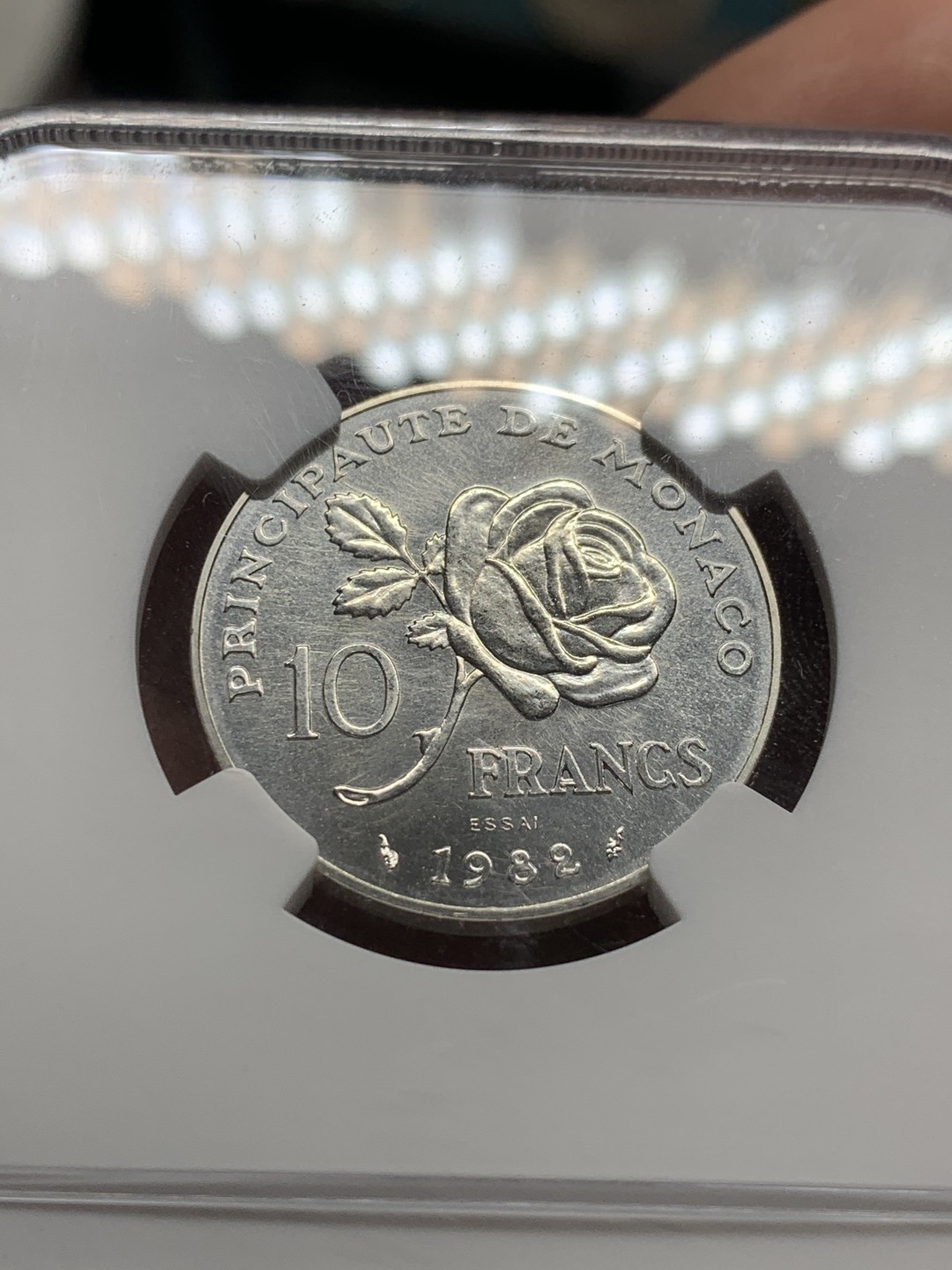 《竞宝斋》第53场（献给最美的劳动者，祝五一快乐！）-本周日，周一2场连拍（全场不限金额包邮） NGC MS67 摩纳哥1982年格蕾丝王妃纪念10法郎银样币