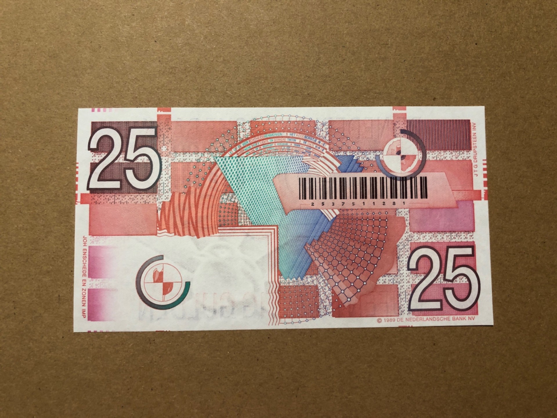 《张总和他的朋友们外币收藏》五一特别精品场 荷兰25盾 UNC 齿轮版