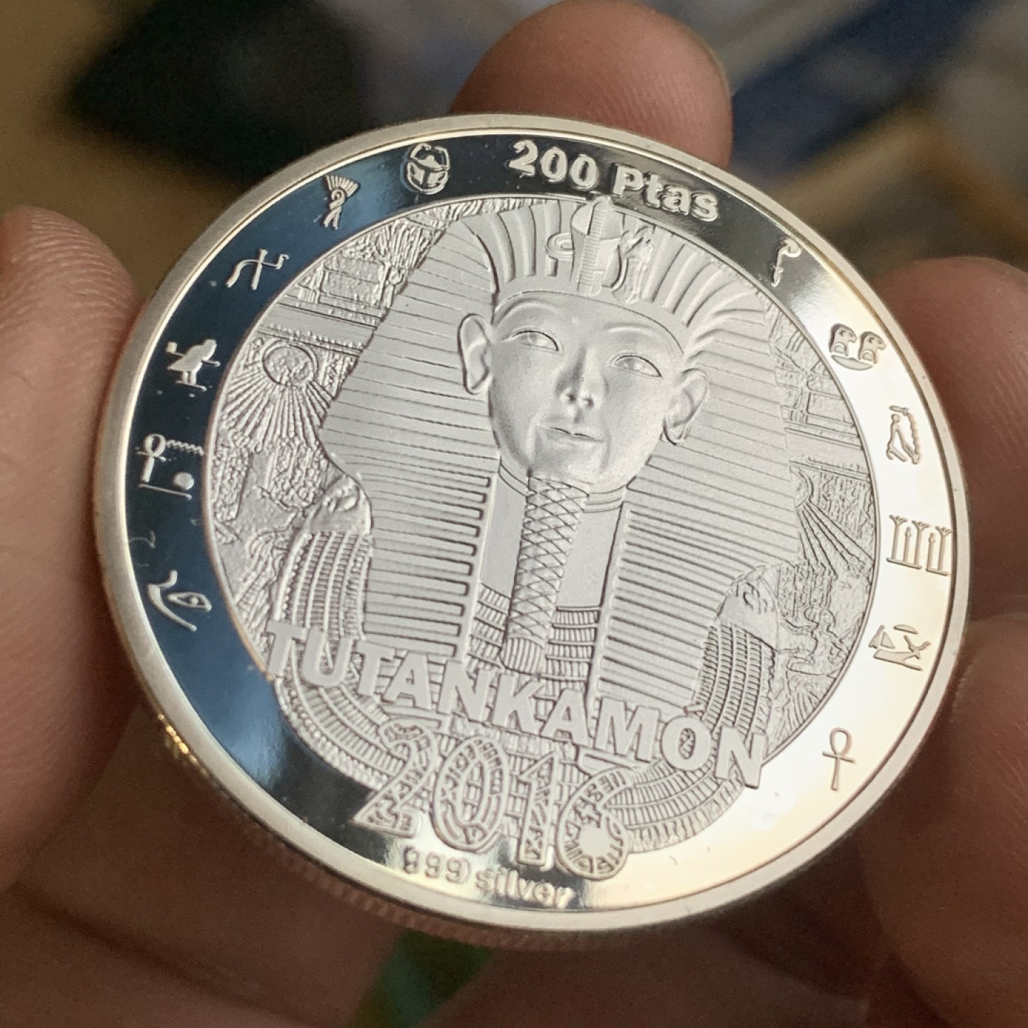 《竞宝斋》第53场（献给最美的劳动者，祝五一快乐！）-本周日，周一2场连拍（全场不限金额包邮） 西撒哈拉 2016 埃及文化 25P 精制 银币999银 30.1克 非常的精美