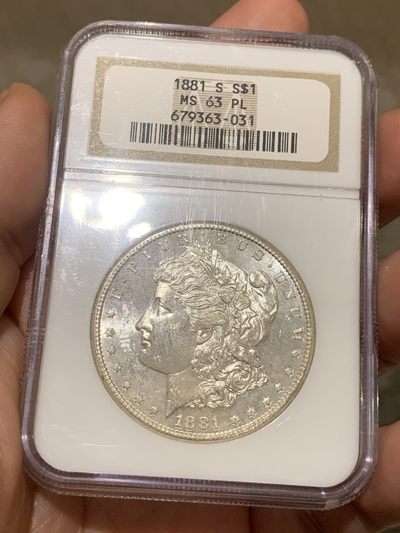 《竞宝斋》第53场（献给最美的劳动者，祝五一快乐！）-本周日，周一2场连拍（全场不限金额包邮） - NGC MS63PL 美国1881年S版摩根一美元类精制PL标签