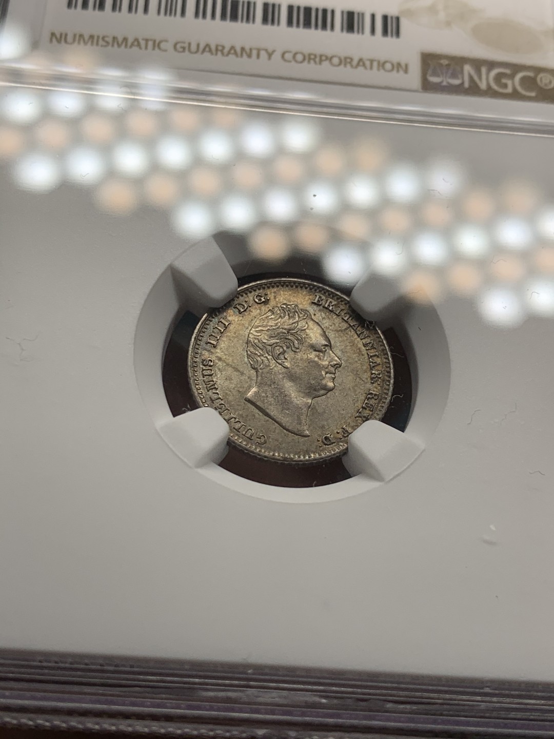 《竞宝斋》第53场（献给最美的劳动者，祝五一快乐！）-本周日，周一2场连拍（全场不限金额包邮） NGC-MS63 1836年英国威廉四世4便士银币 不列颠女神坐像版，主要用于英属圭亚那