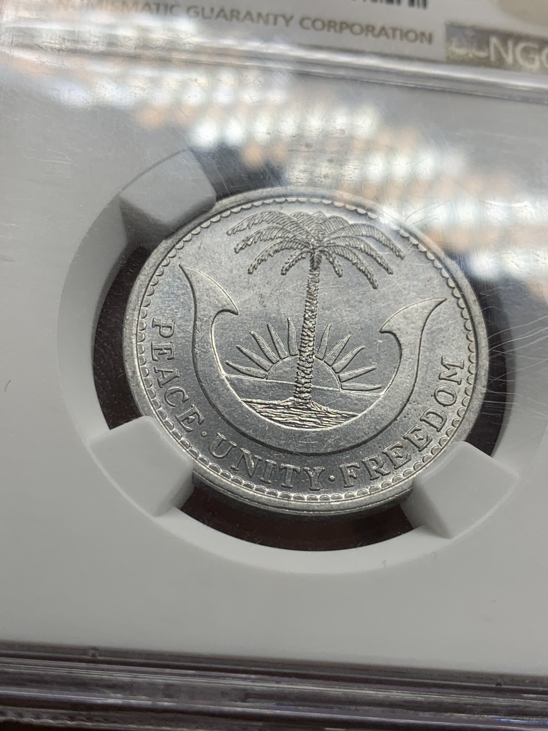 《竞宝斋》第53场（献给最美的劳动者，祝五一快乐！）-本周日，周一2场连拍（全场不限金额包邮） NGC MS63比夫拉1969年25先令历史的车轮淹没了比夫拉一个业已消失的国度经典币种 设计精美 收藏当如此